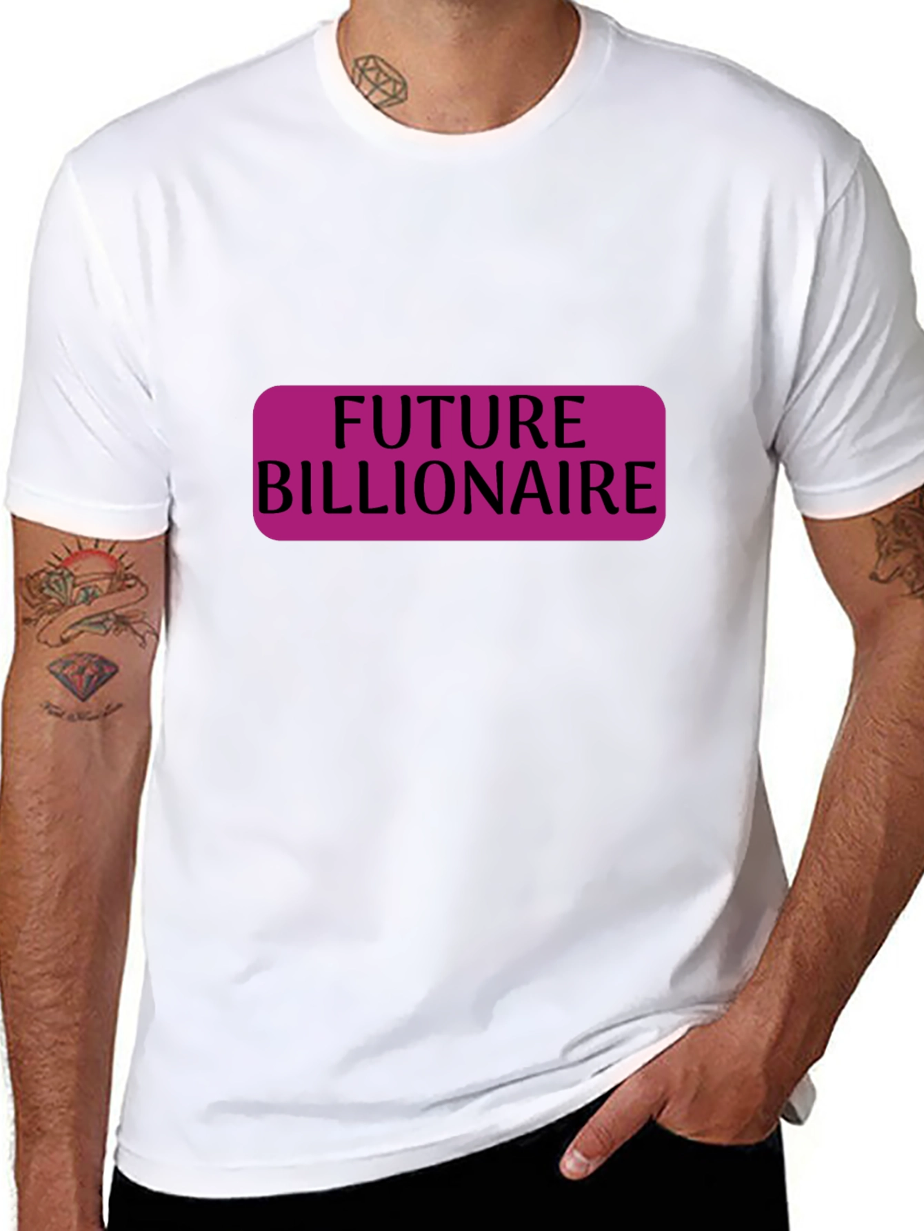 Black Future Billionaire Graphic Tee - Mens Black T-Shirt view 8