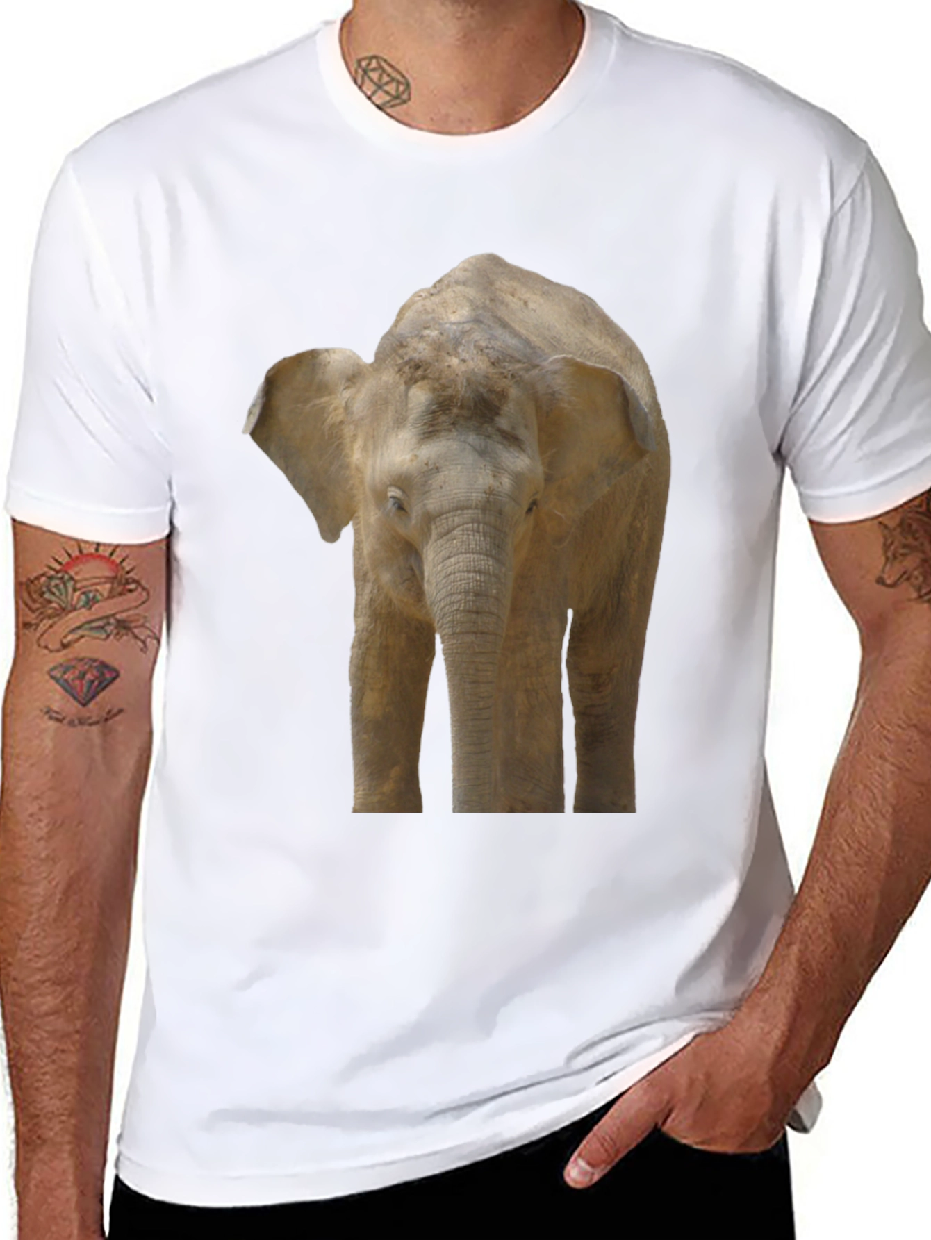 Black Elephant Graphic Tee - Casual Style view 8