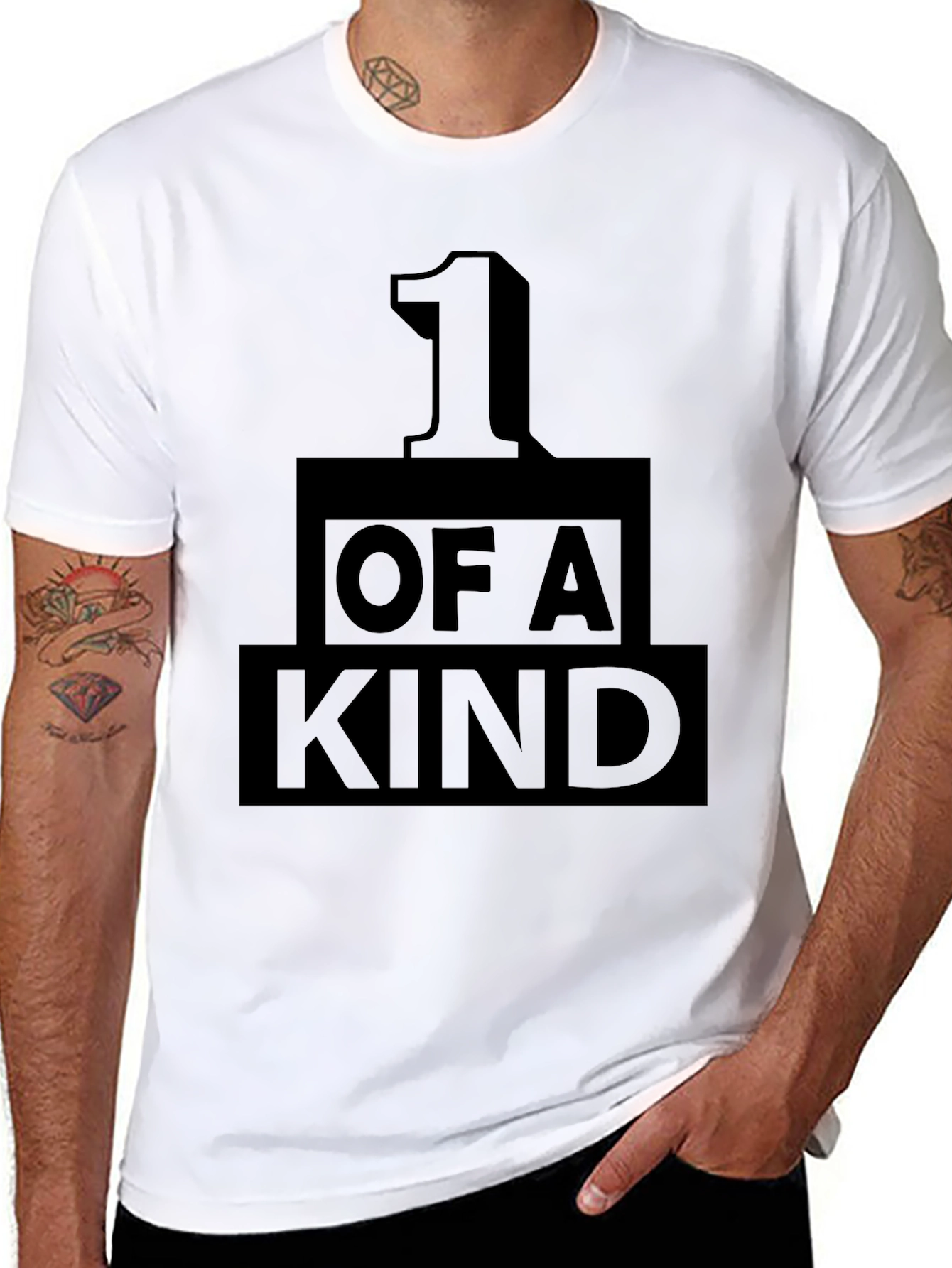 Black One of a Kind Black Graphic Tee view 8