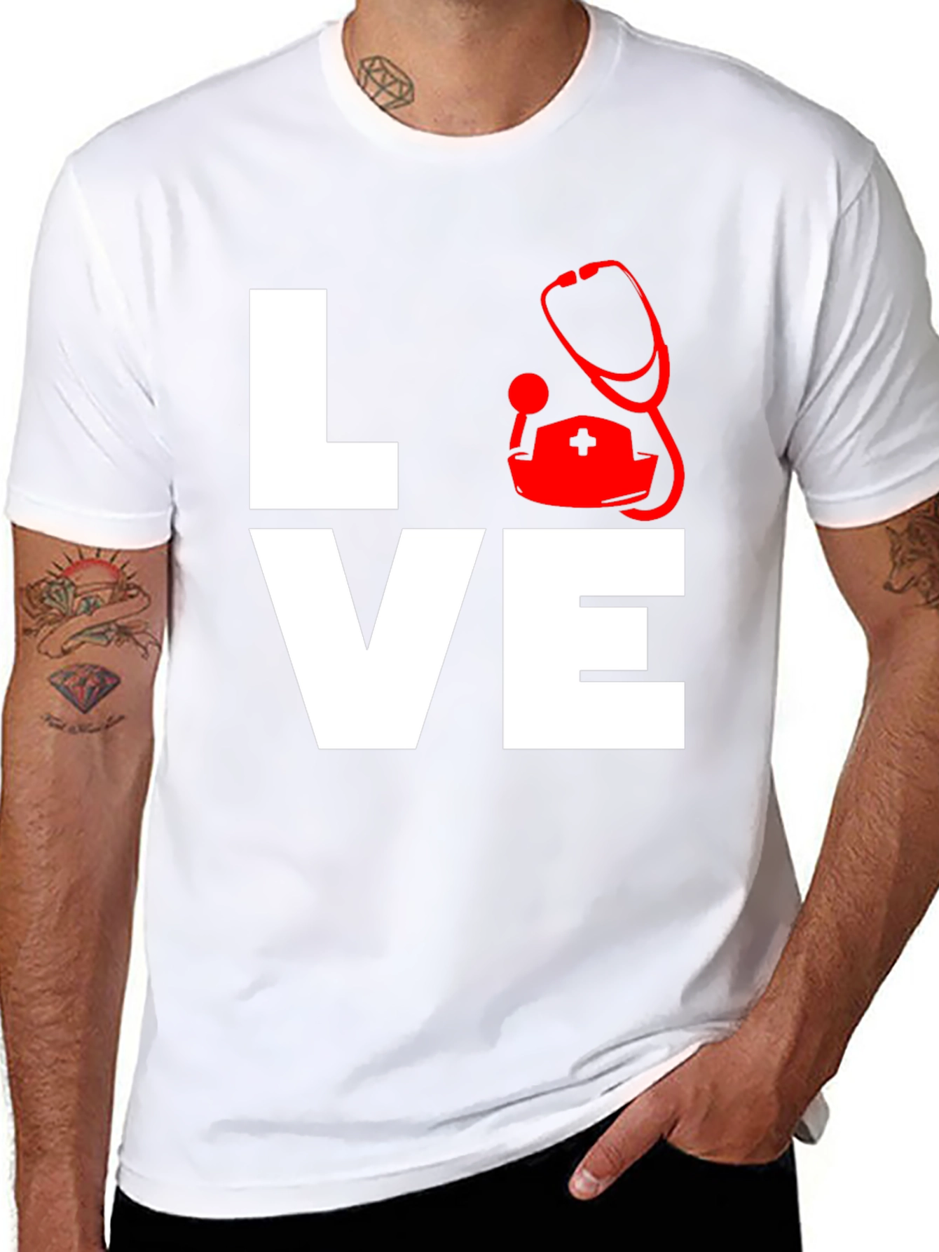 Black Nurse Love Graphic T-Shirt view 8