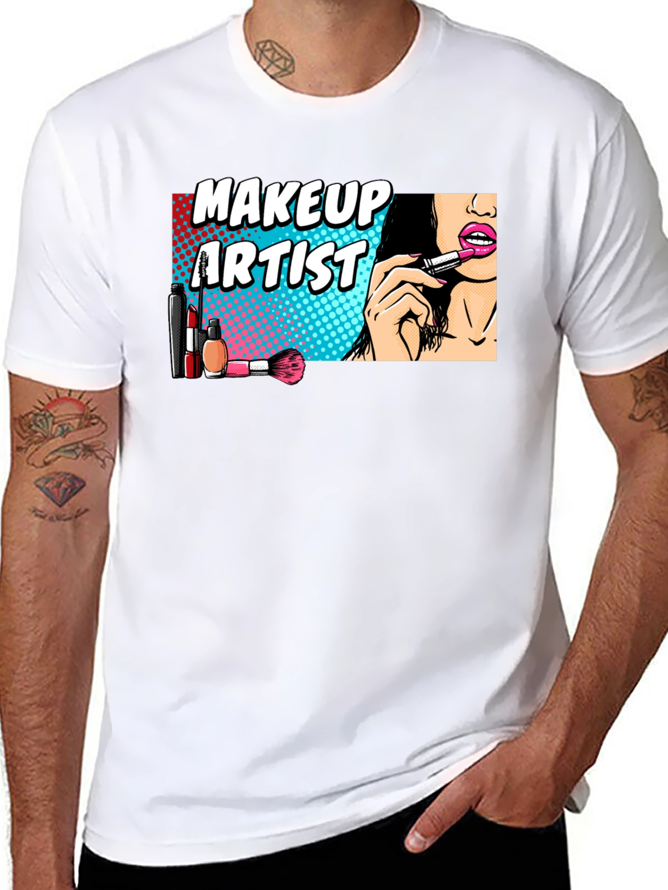 Black Makeup Artist T-Shirt view 8