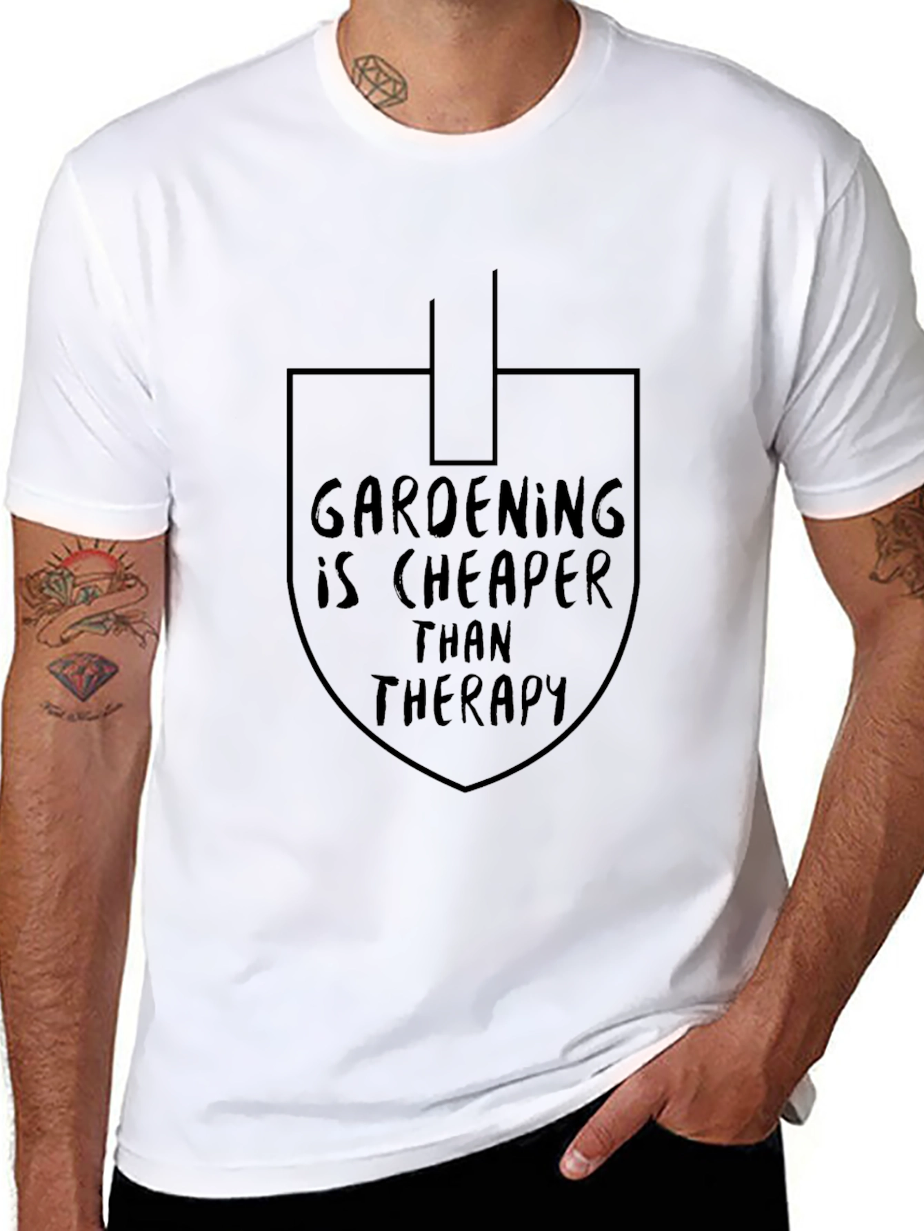 Gardening is Cheaper T-Shirt Funny Gardener Gift - 8
