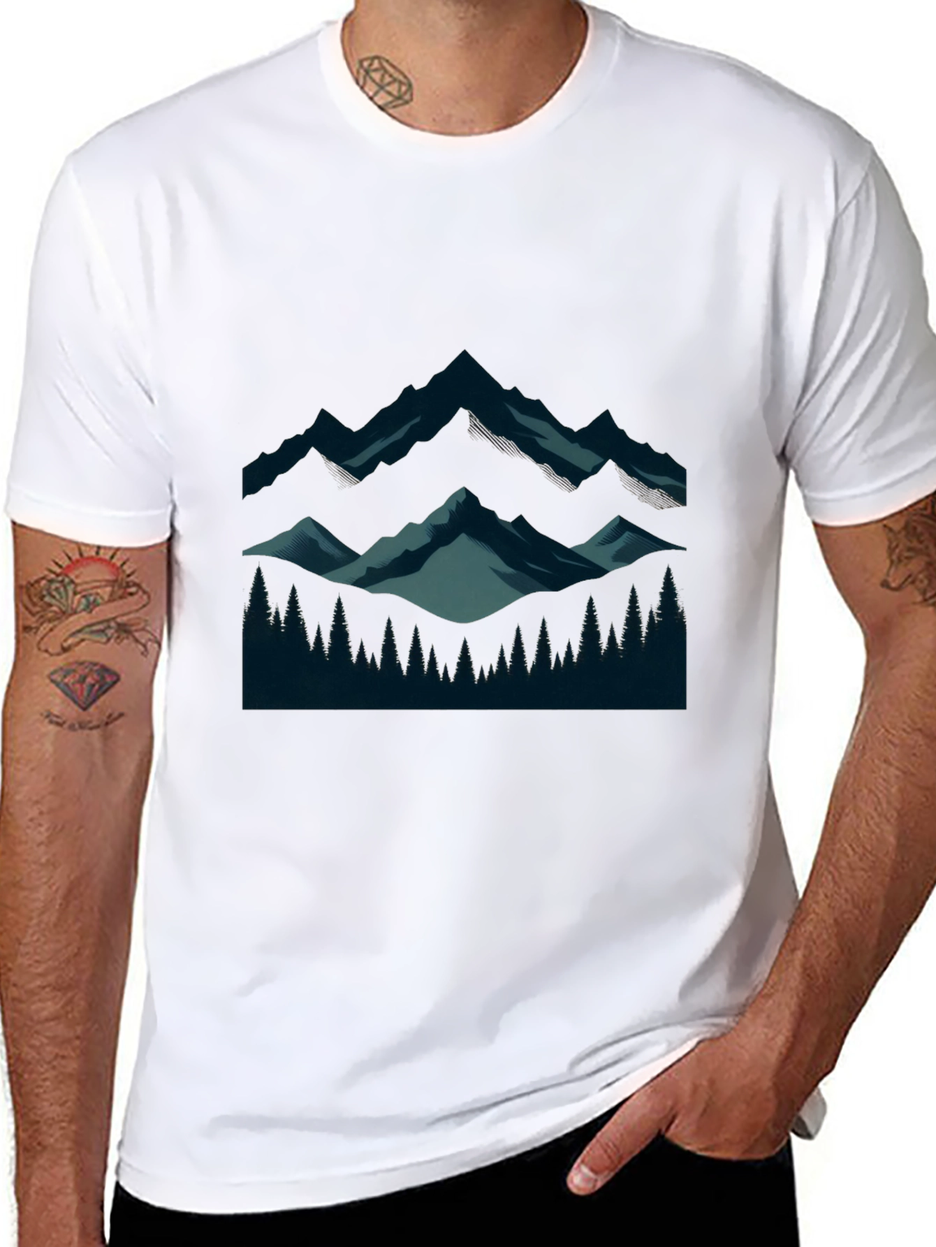 Black Mountain Vista Graphic Tee - Soft Cotton Comfort view 8