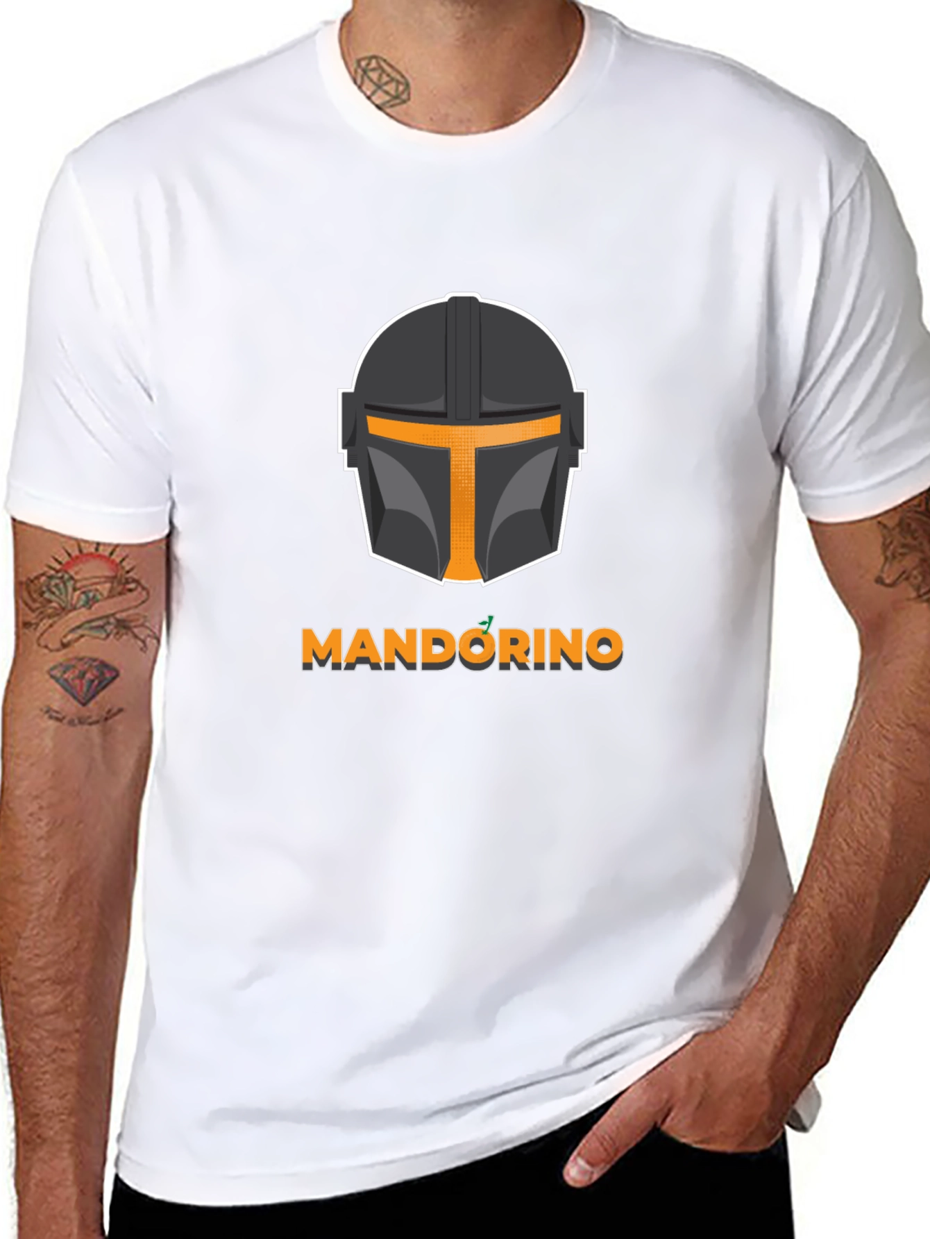 Black Mandorino T-Shirt - Mandalorian Inspired Black Tee view 8