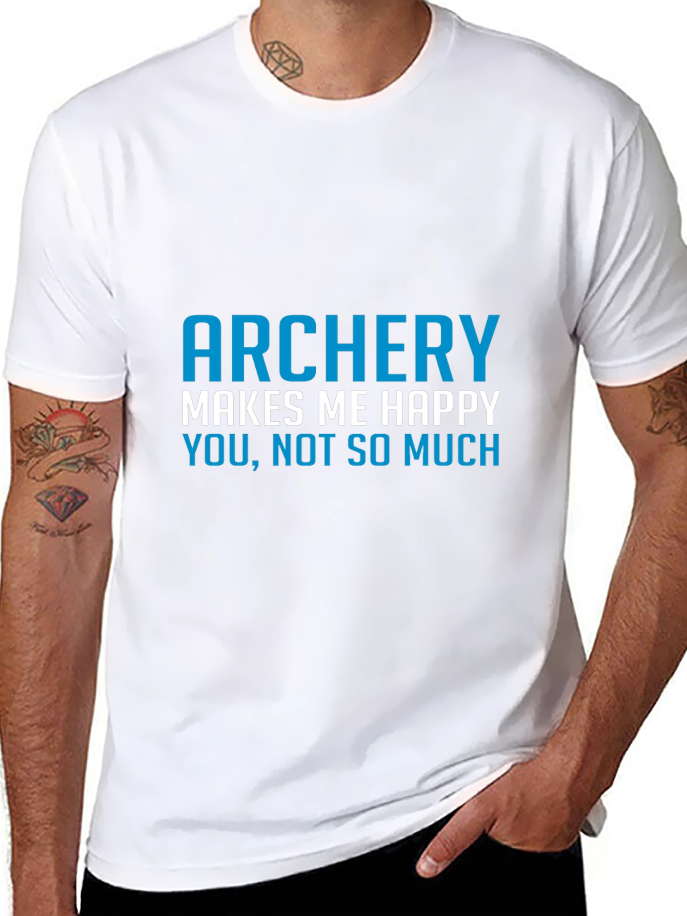 Black Archery Makes Me Happy Graphic Tee view 8