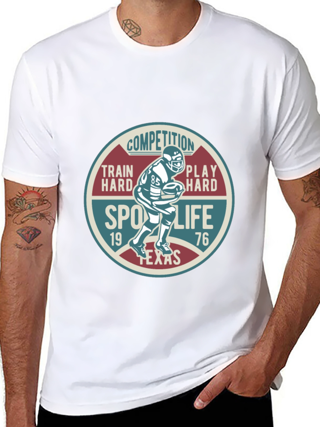 Black Sport Life Graphic T-Shirt - Texas Football view 8