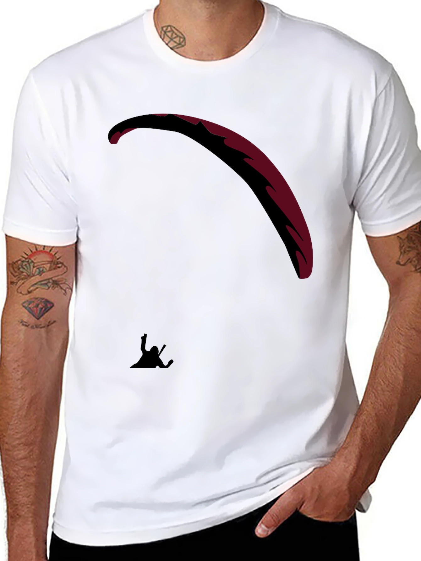 Black Black Paragliding T-Shirt - Adventure Ready! view 8