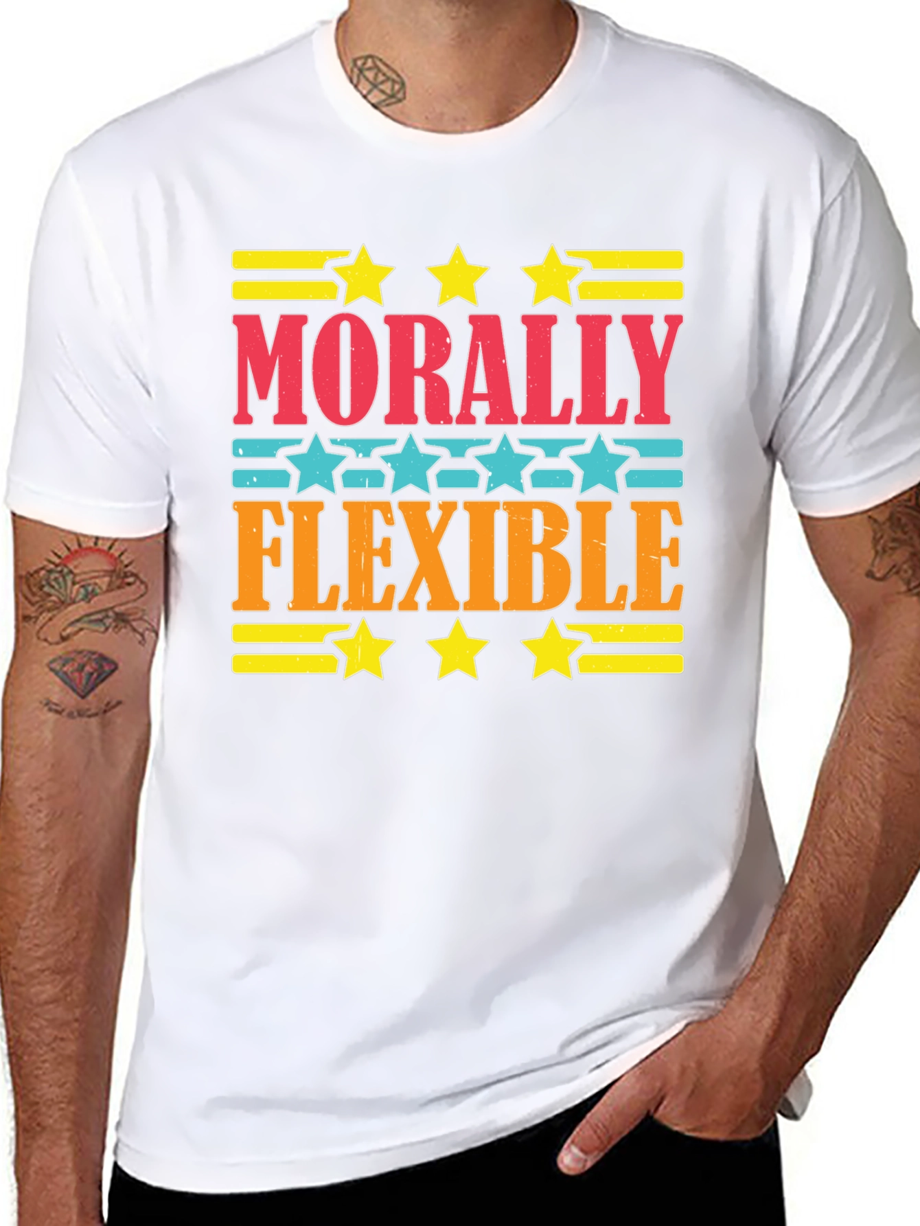 Black Morally Flexible Graphic Tee - Comfort Fit view 8