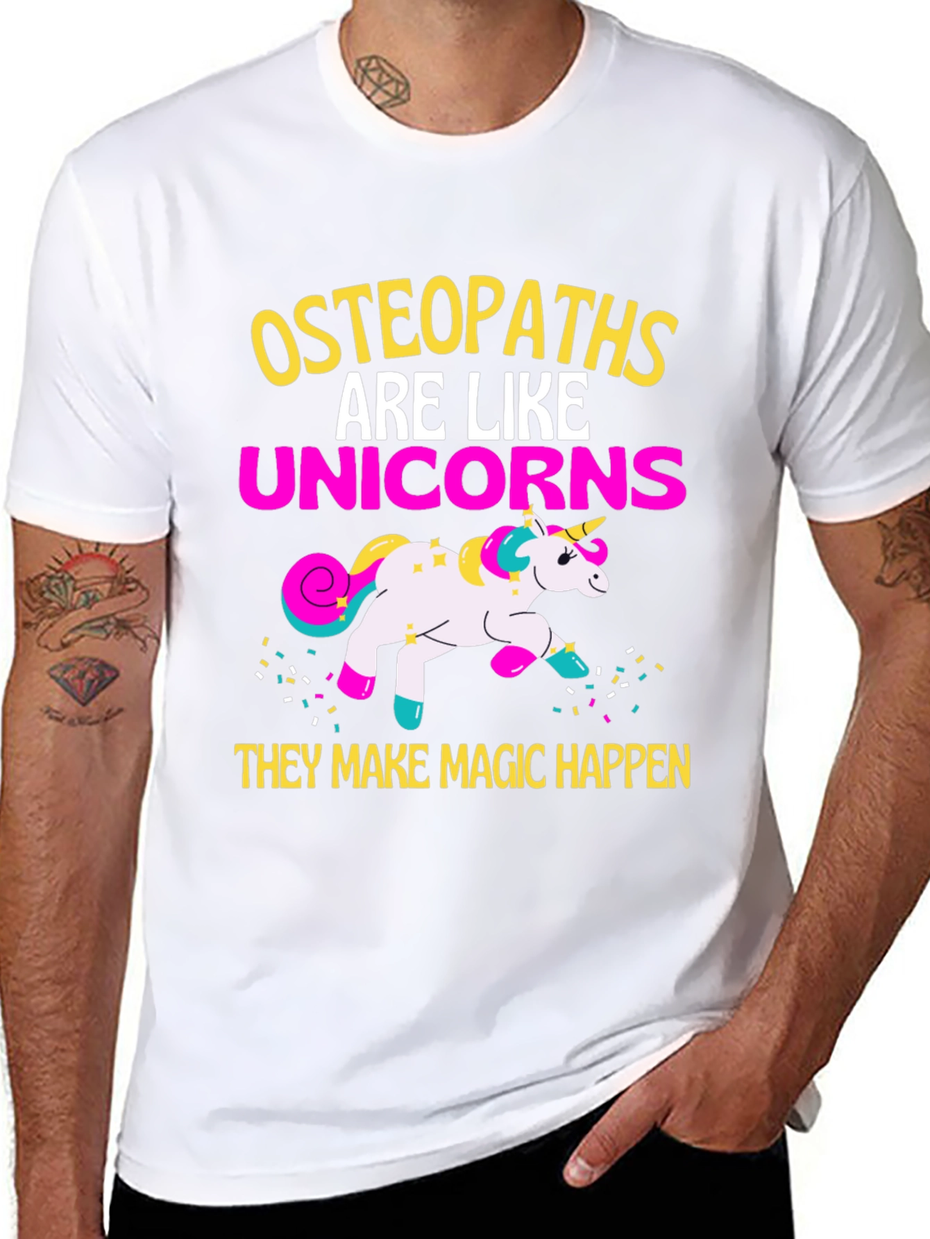 Black Osteopaths Are Like Unicorns T-Shirt view 8