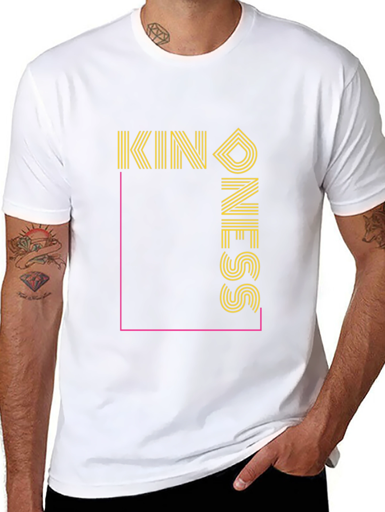 Black Kindness Graphic Tee - Stylish Black T-Shirt view 8