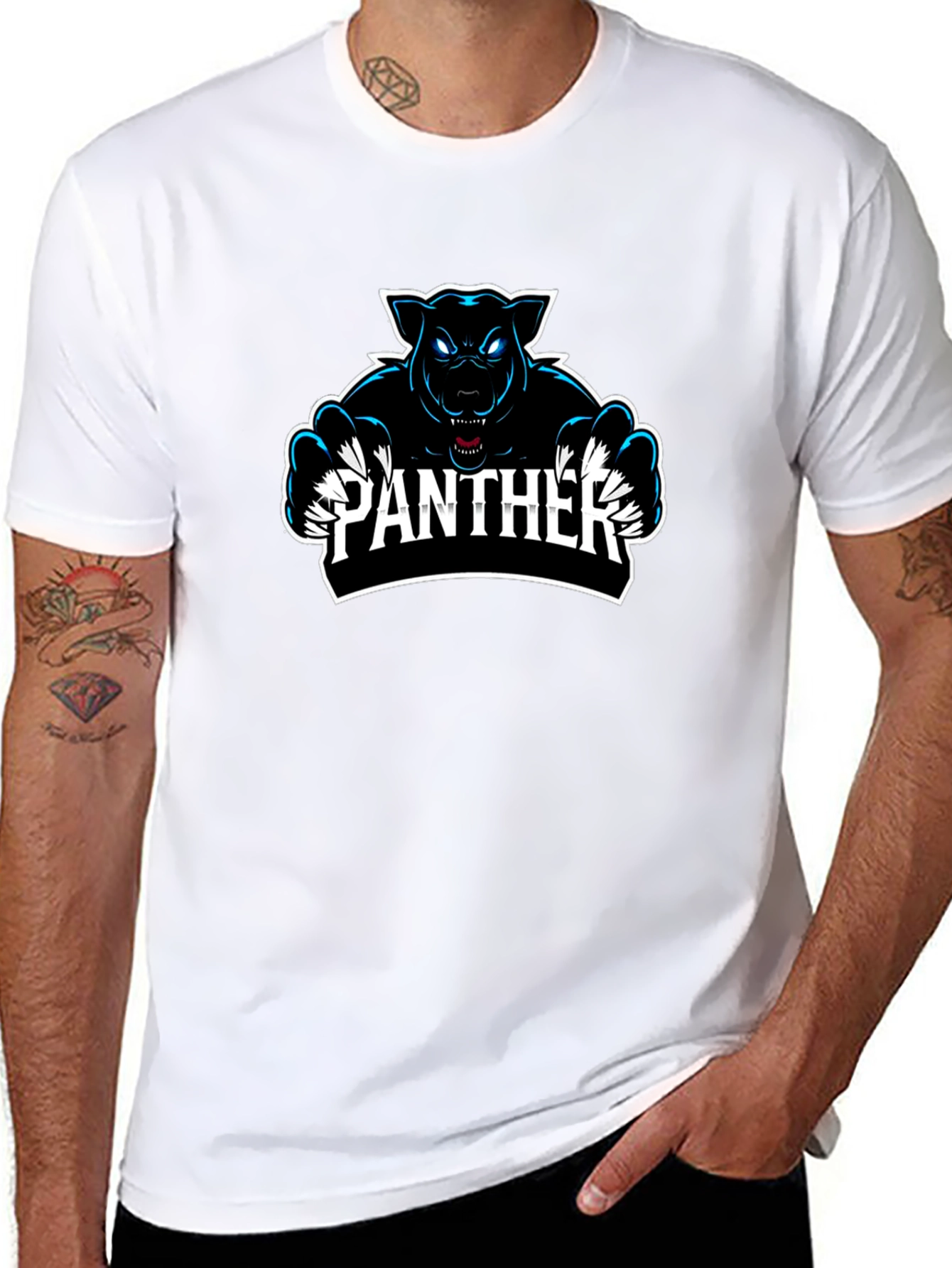 Black Panther Graphic Print Black T-Shirt view 8