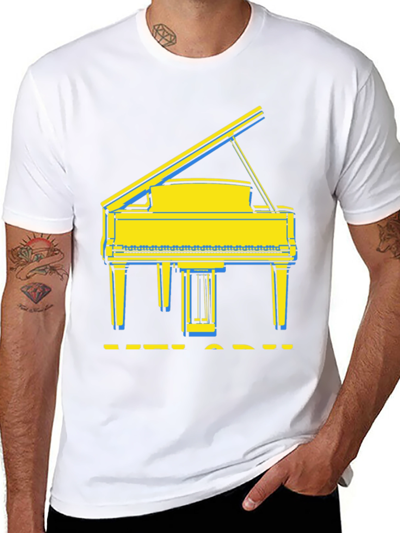 Black Grand Piano Graphic Tee - Stylish Music Lover Shirt view 8