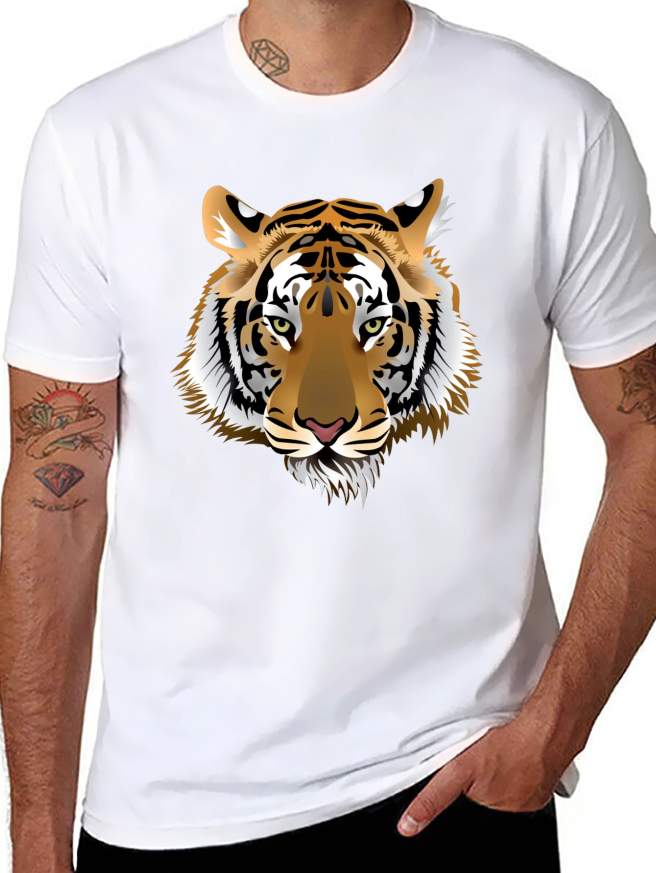 Black Tiger Graphic Black T-Shirt - Bold Animal Print view 8
