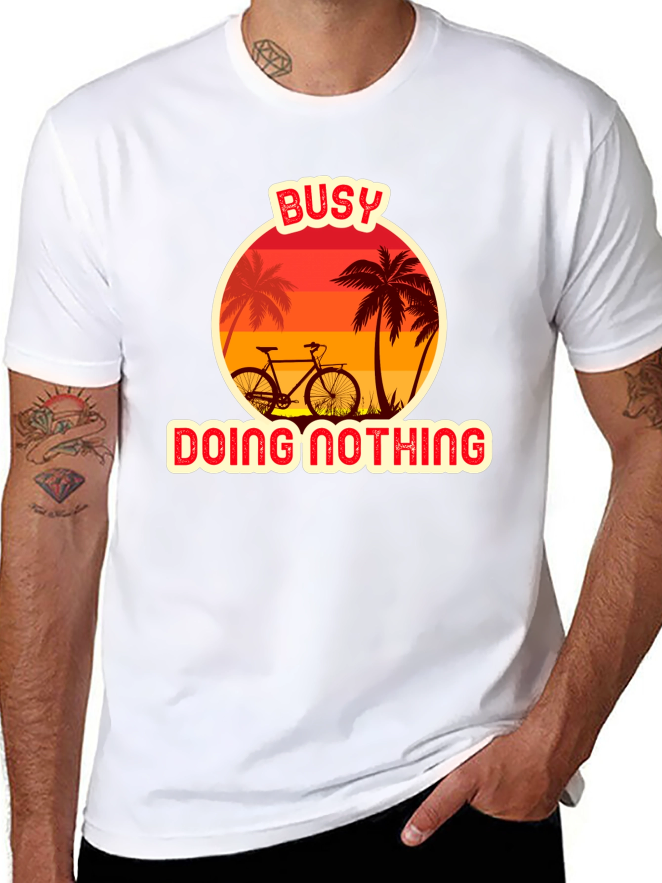 Black Busy Doing Nothing Graphic T-Shirt view 8