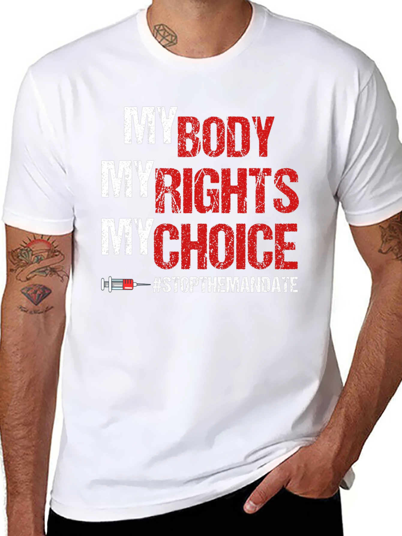 Black My Body My Rights T-Shirt view 8