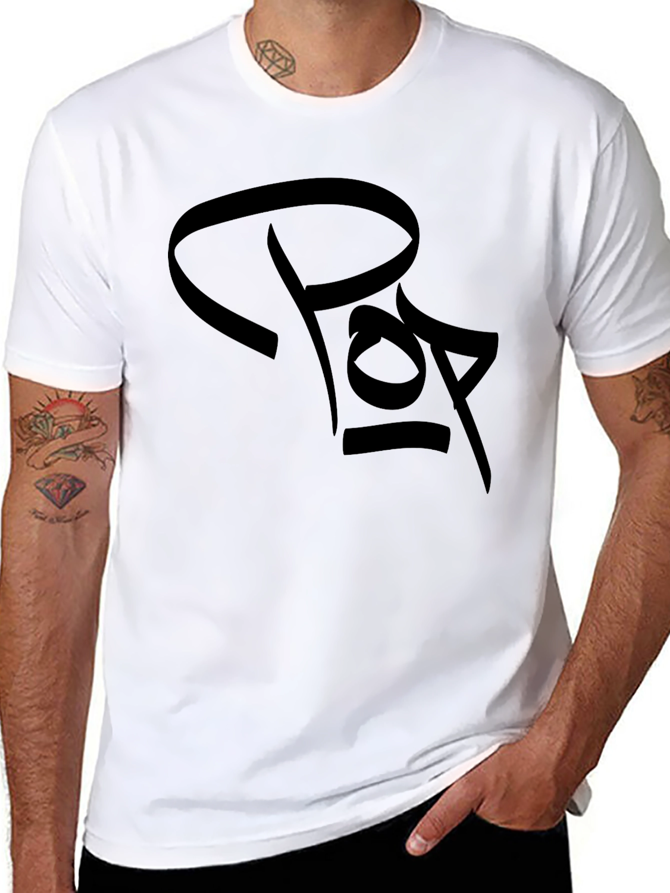 Black Black Graphic Tee - Unique Design view 8