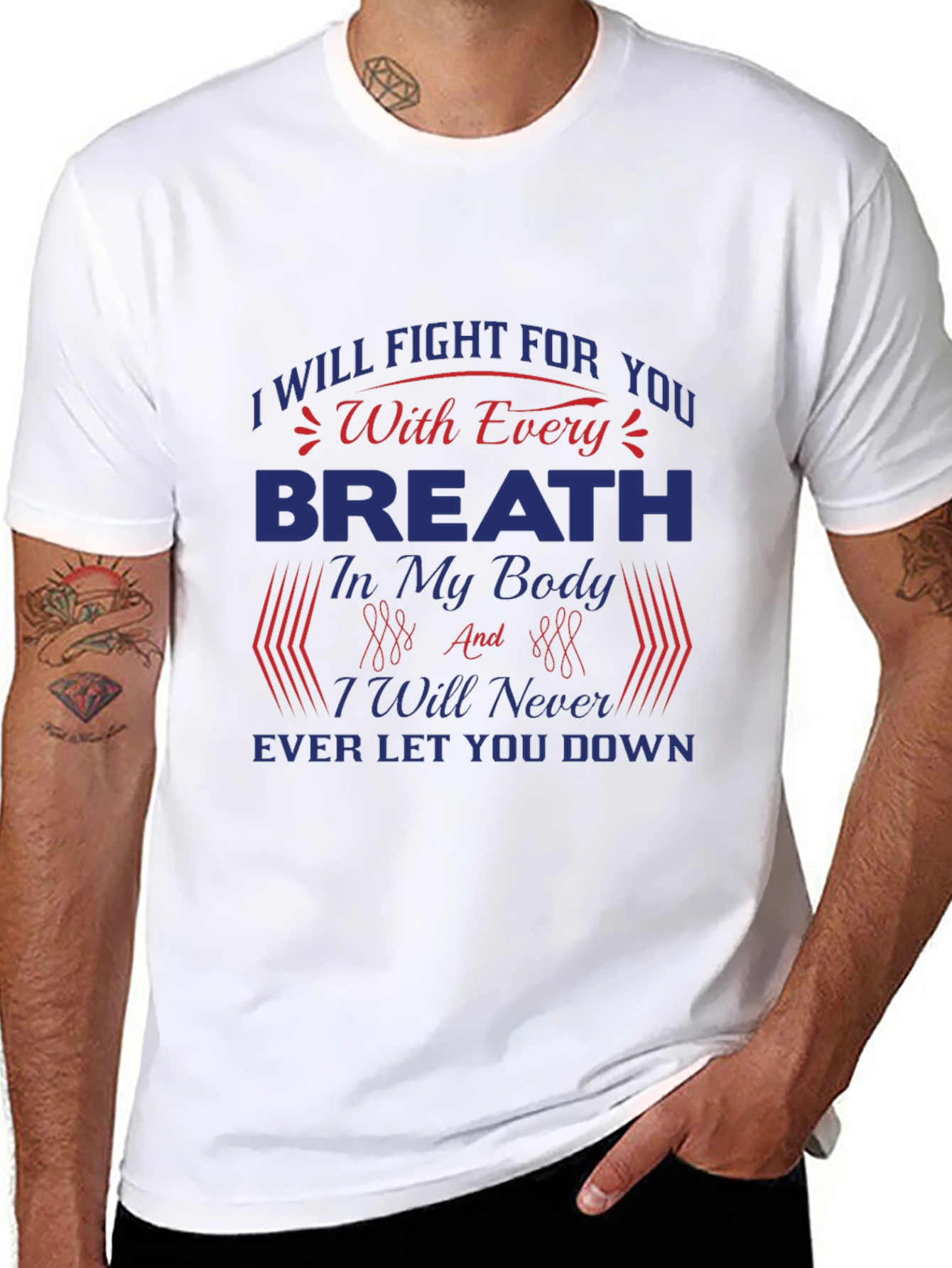 Black I Will Fight For You T-Shirt - Bold Graphic Tee view 8