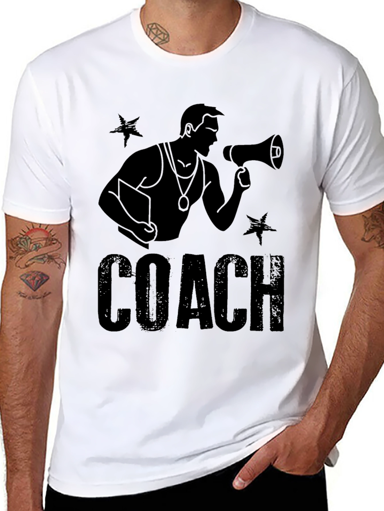Black Coach Graphic Tee - Motivational T-Shirt view 8