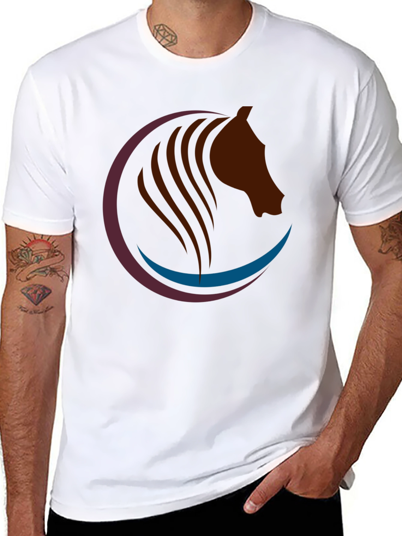 Black Horse Graphic Tee - Stylish Black Cotton T-Shirt view 8