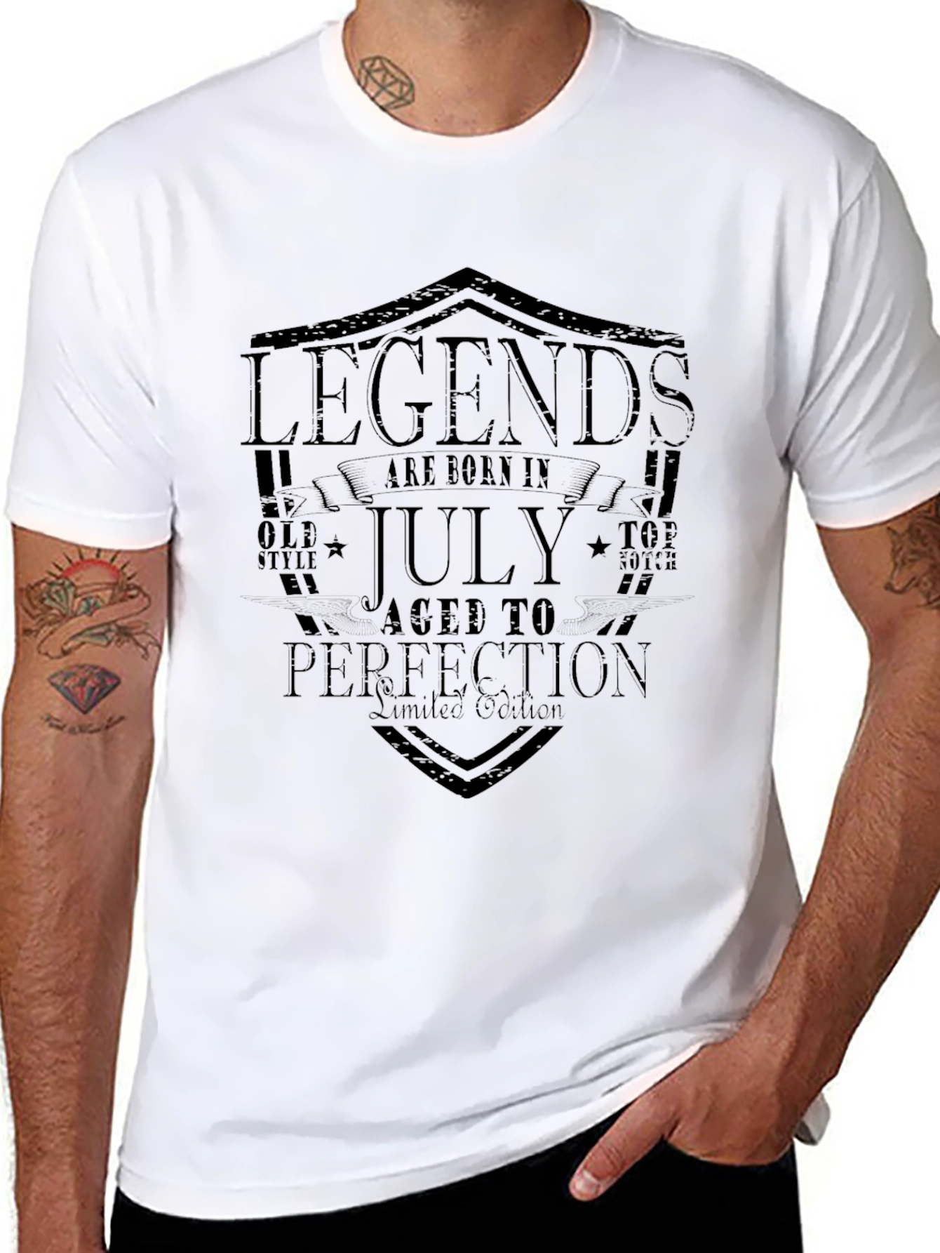 Legends Born in July Black T-Shirt - 8