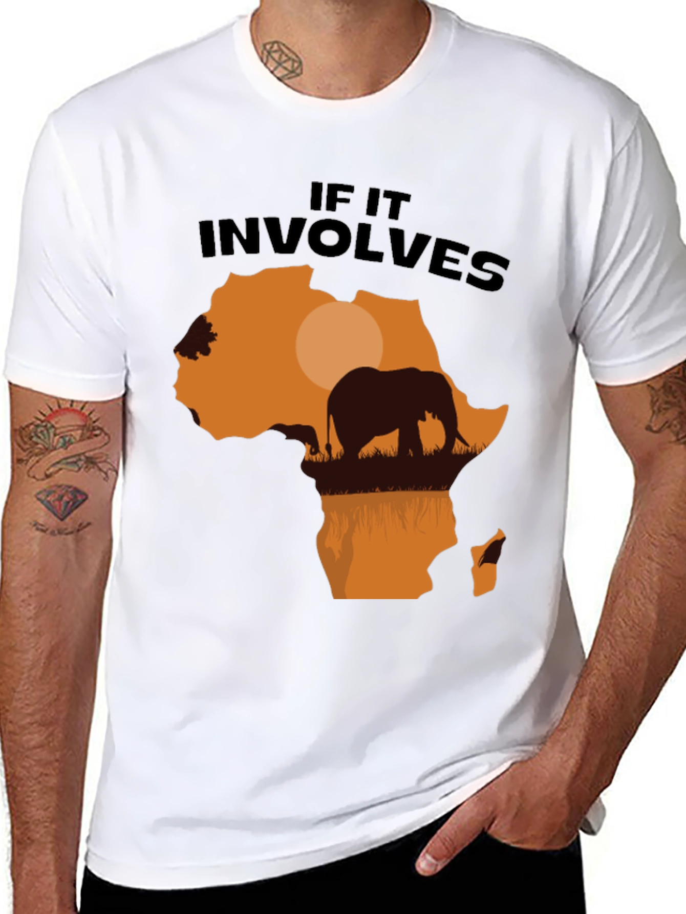 Black Africa Elephant Graphic T-Shirt - Nature Lover Tee view 8