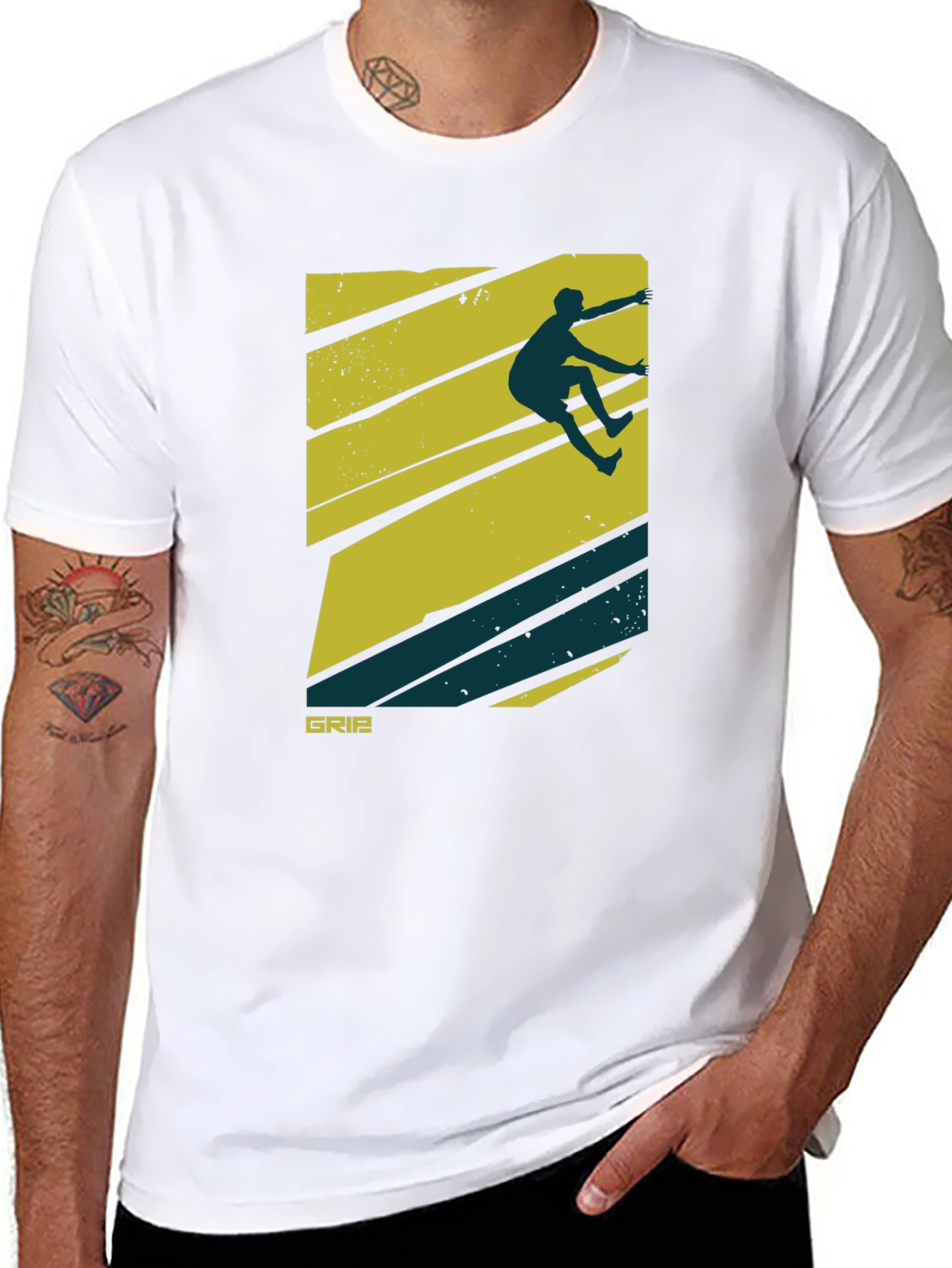 Black Climbing Graphic Tee - Grip Strength Shirt view 8
