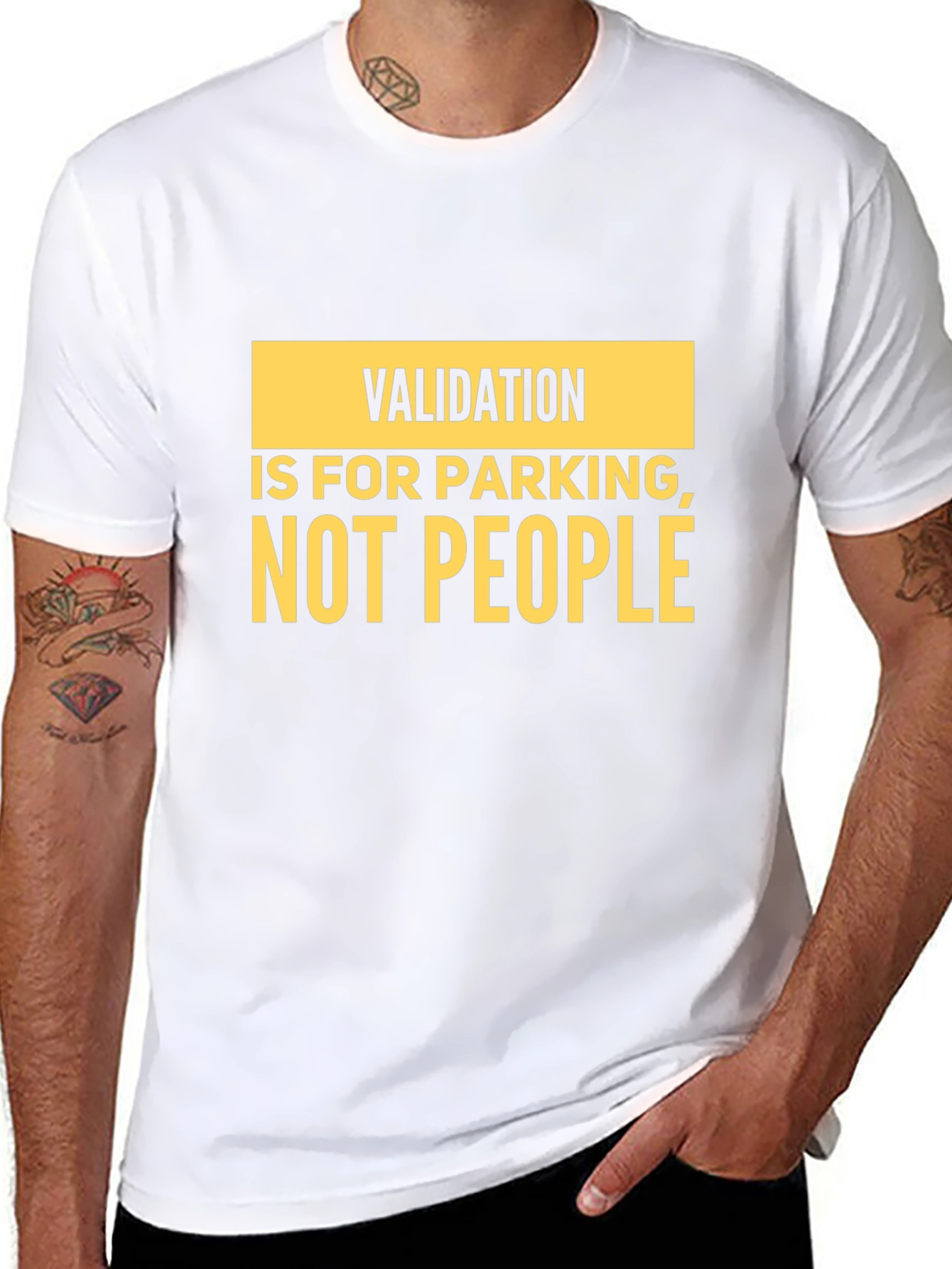 Black Validation is for Parking T-Shirt - Funny Sarcastic Tee view 8