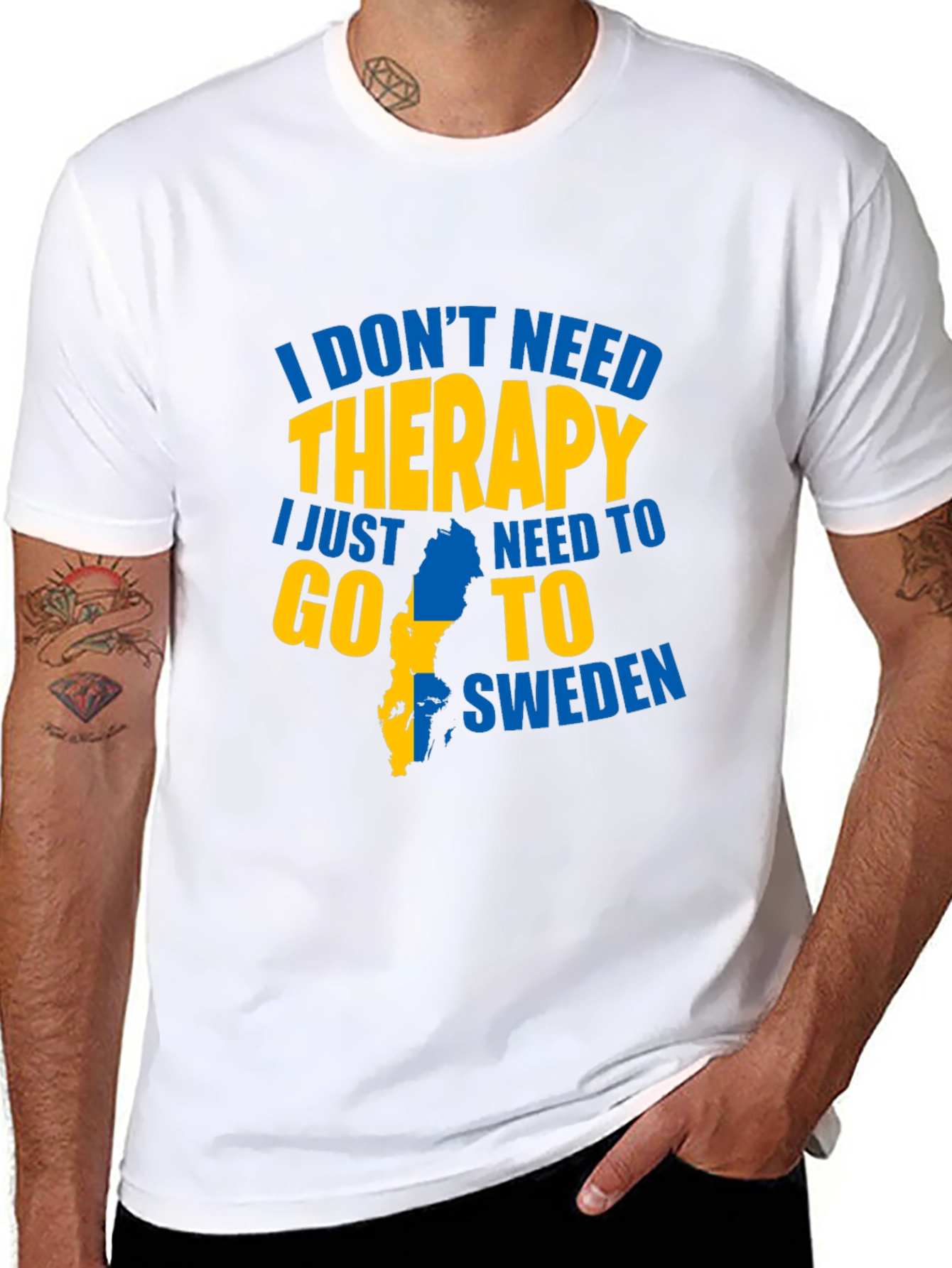 Black Sweden Therapy Graphic T-Shirt view 8