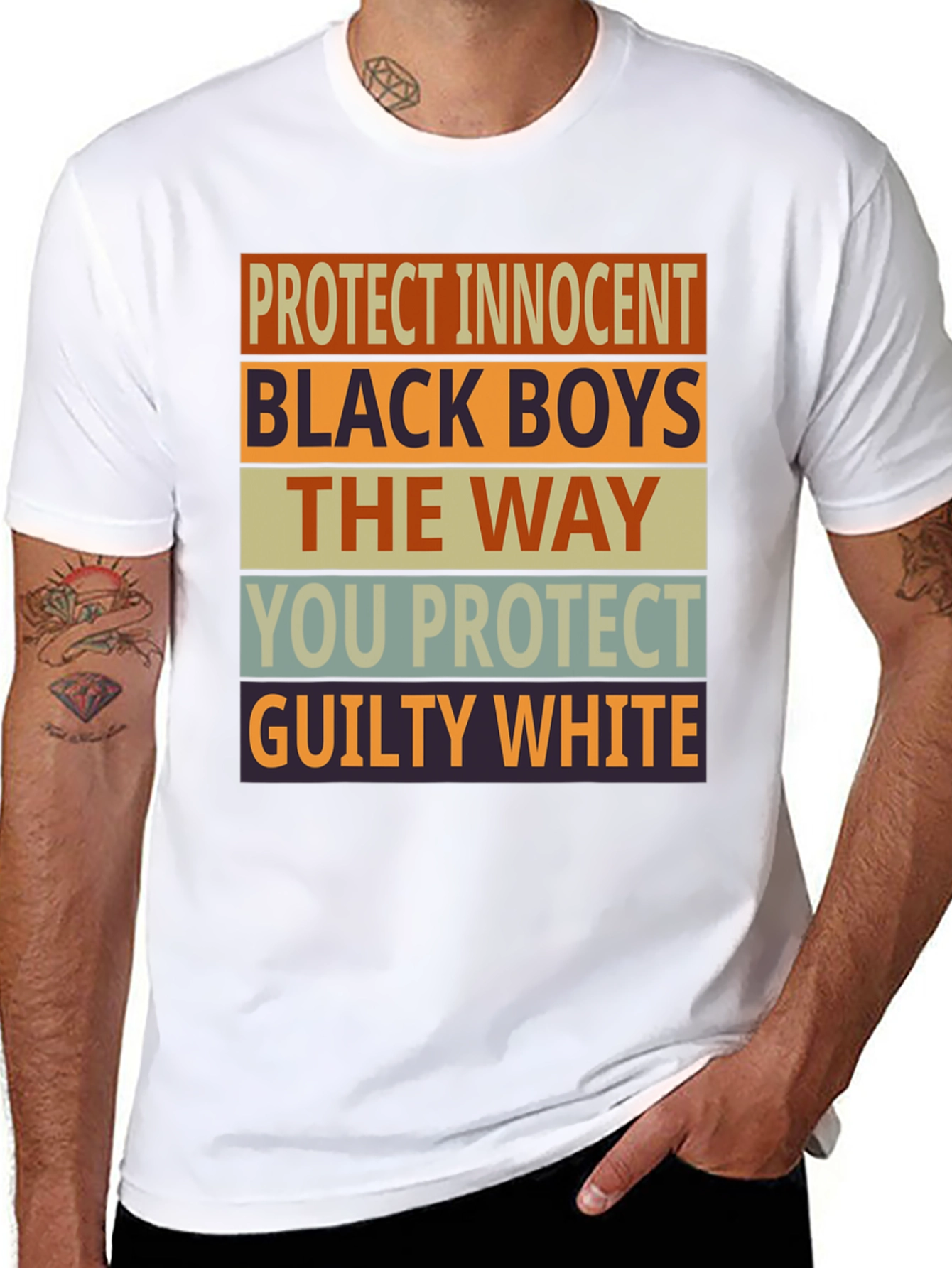Black Protect Innocent Black Boys Graphic Tee view 8