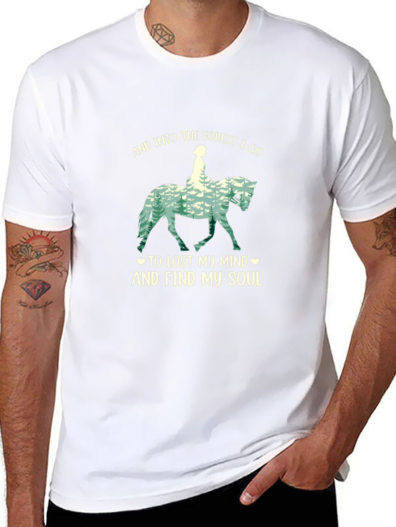 Black Forest Soul T-Shirt - Nature Horse Lover Tee view 8
