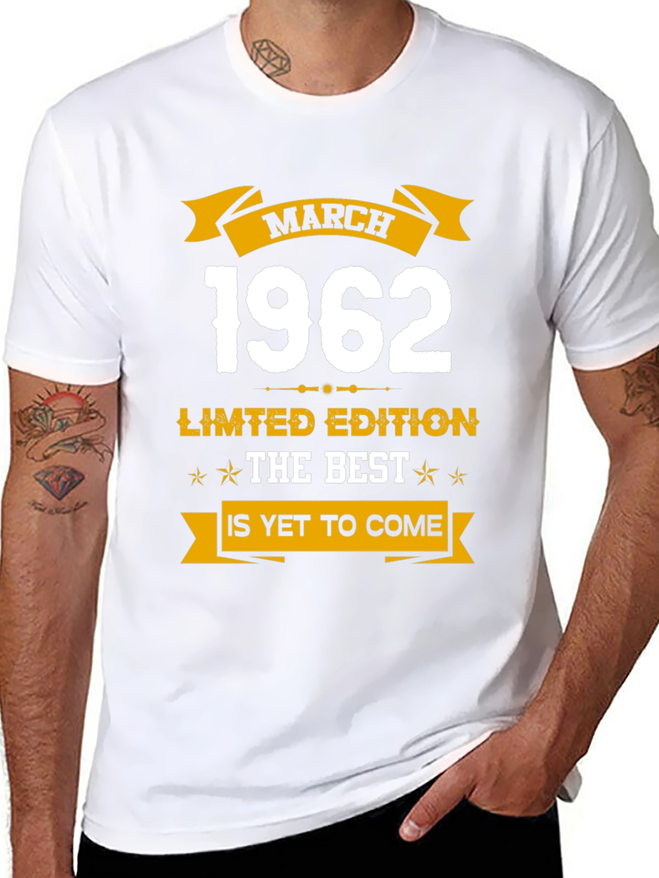 March 1962 Limited Edition Birthday T-Shirt - 8