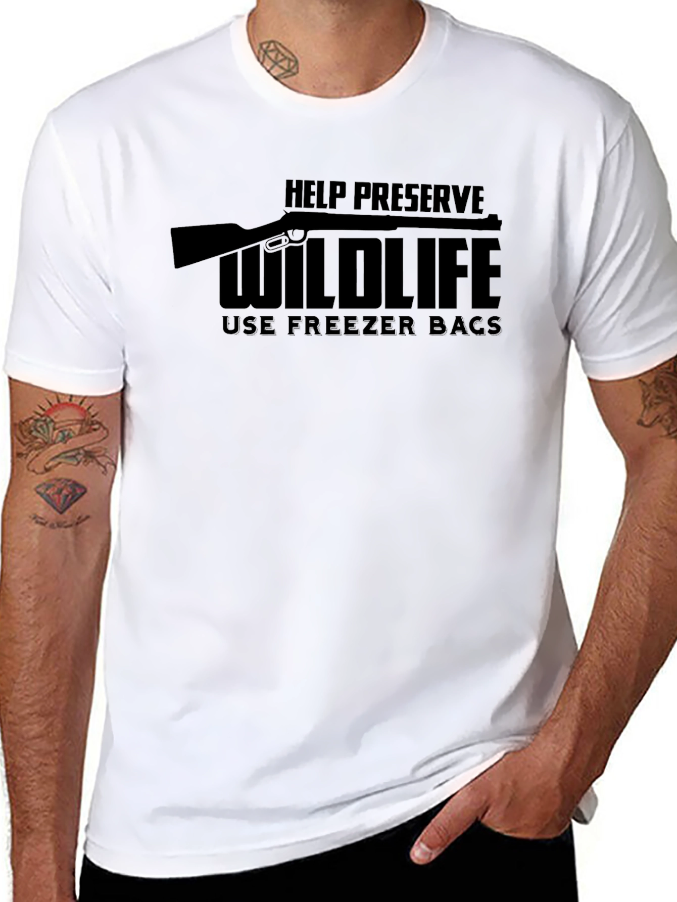 Black Help Preserve Wildlife T-Shirt view 8