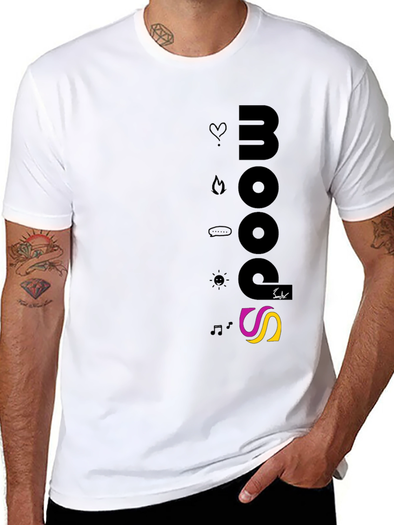 Black Mood Music Graphic Tee - Black view 8