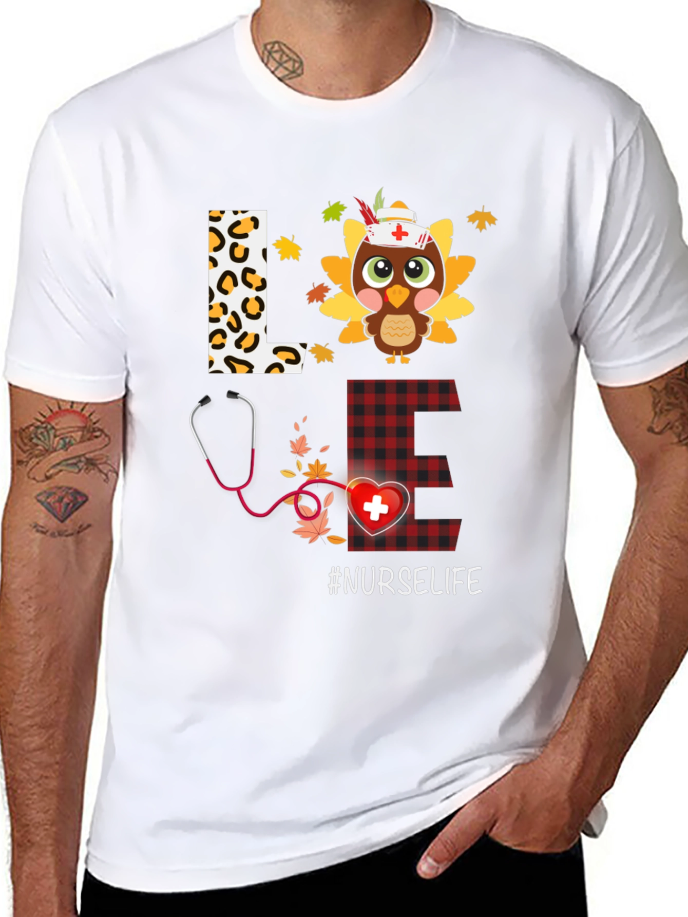 Black Nurse Life Thanksgiving T-Shirt view 8