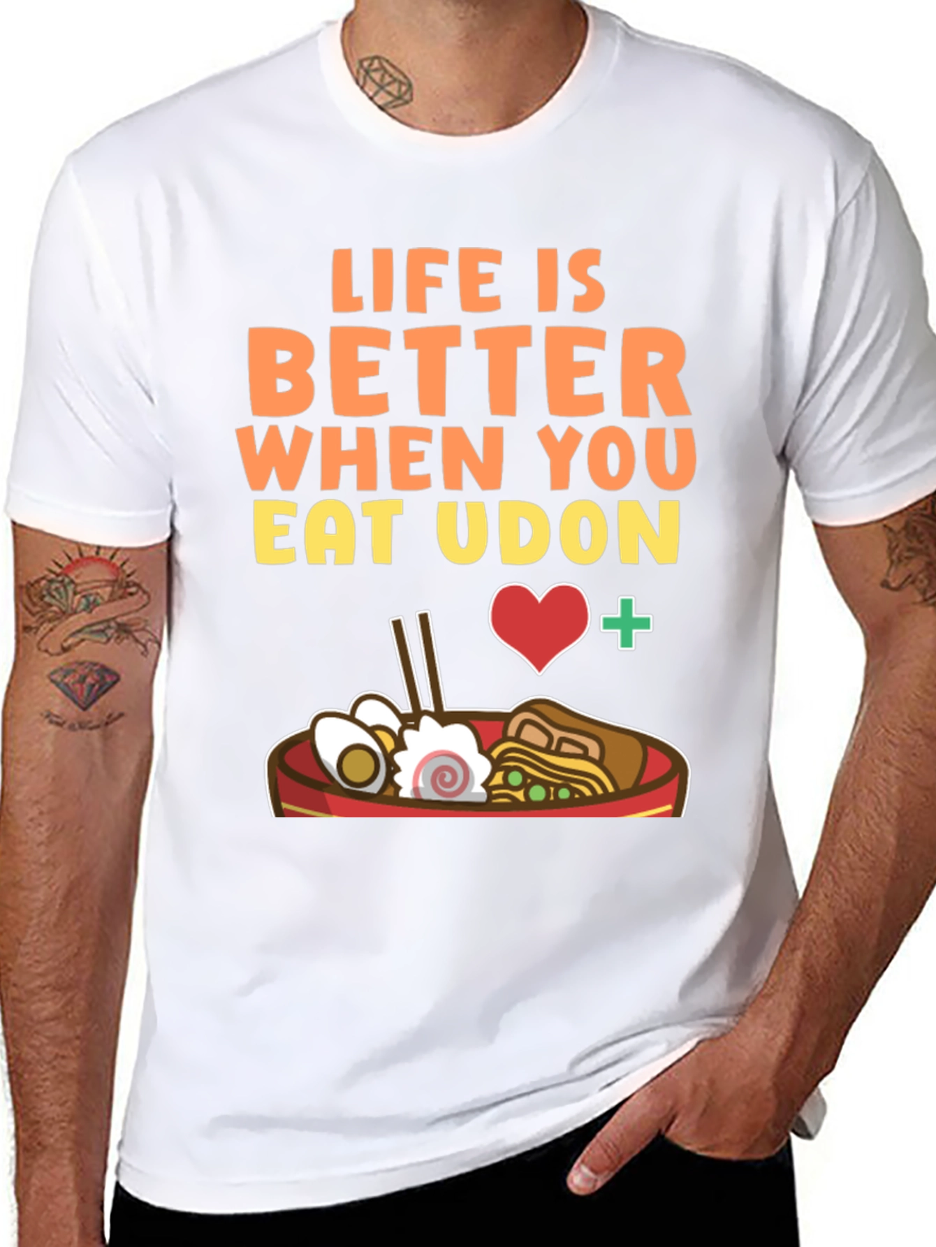 Black Life Is Better When You Eat Udon Graphic Tee view 8