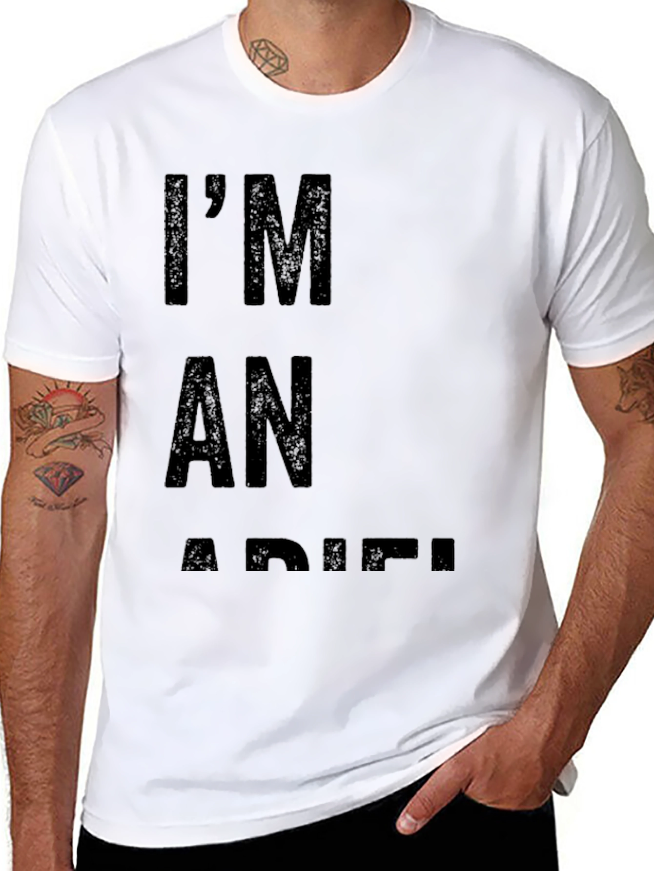 Black I'm An Adiel Black Tee - Bold Statement Shirt view 8