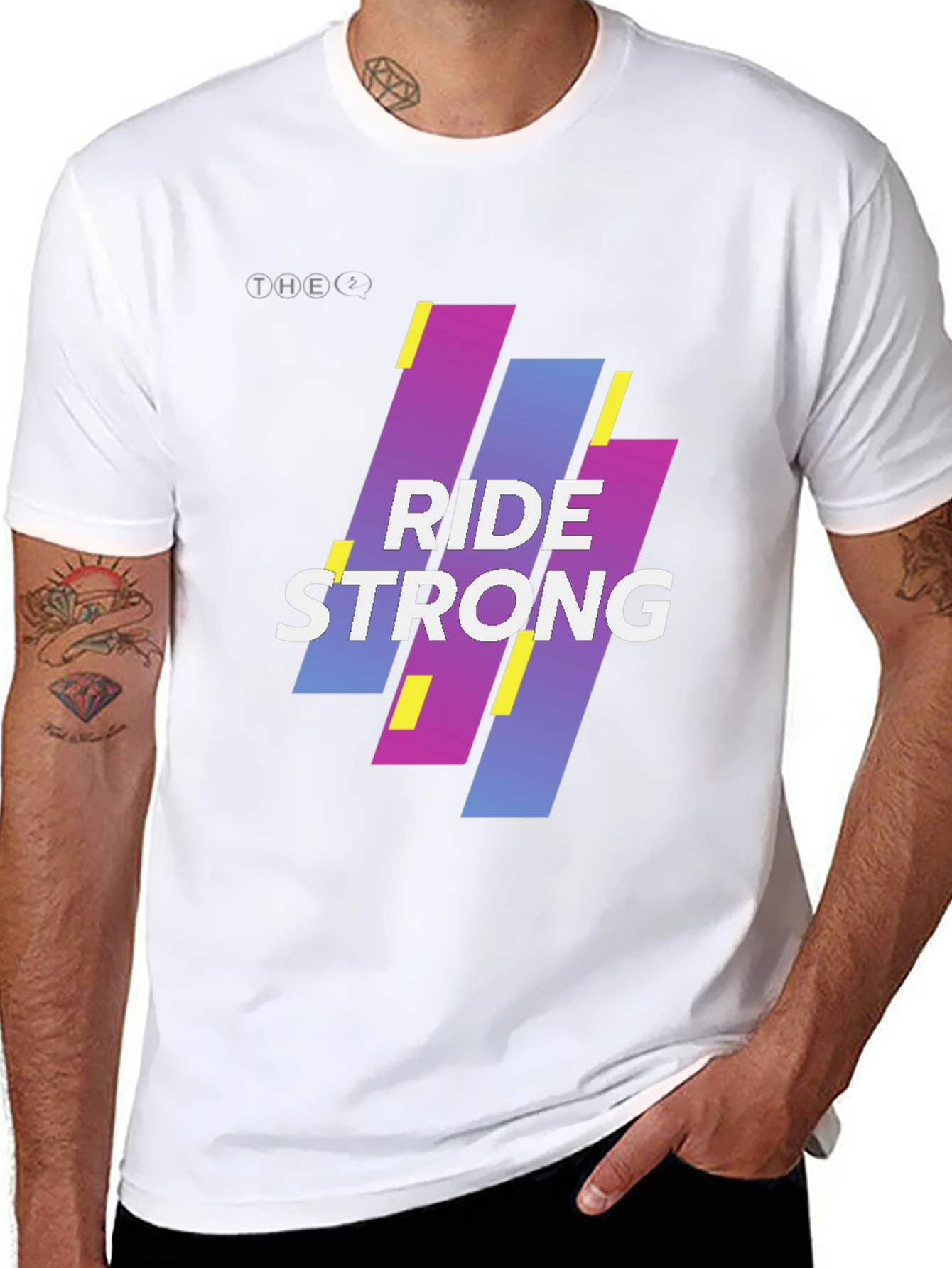 Black Ride Strong Graphic Tee - Black Cotton Blend view 8