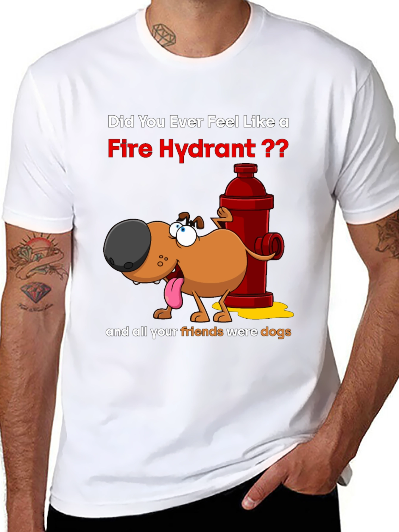 Black Dog & Fire Hydrant Graphic T-Shirt view 8