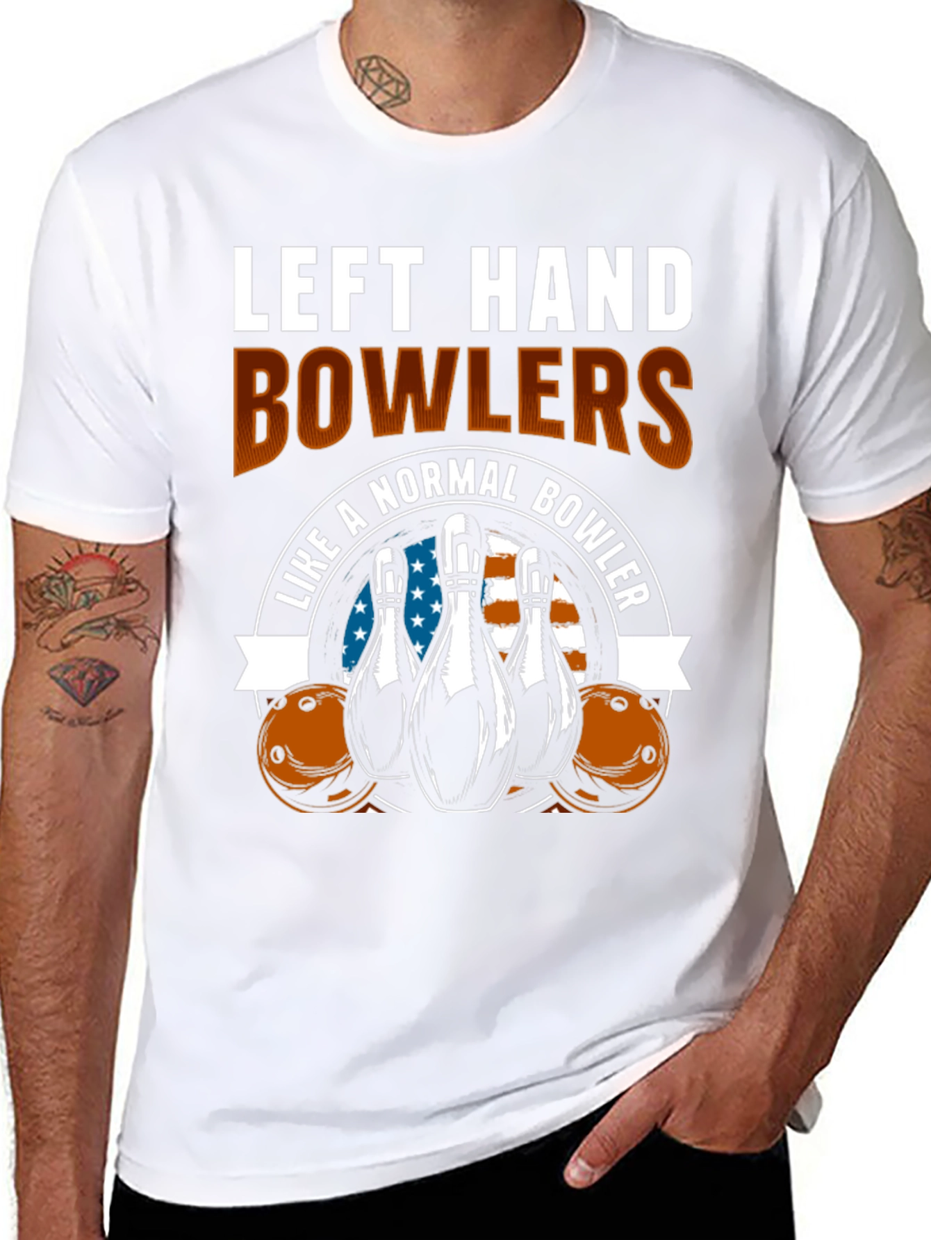Black Left Hand Bowlers T-Shirt view 8