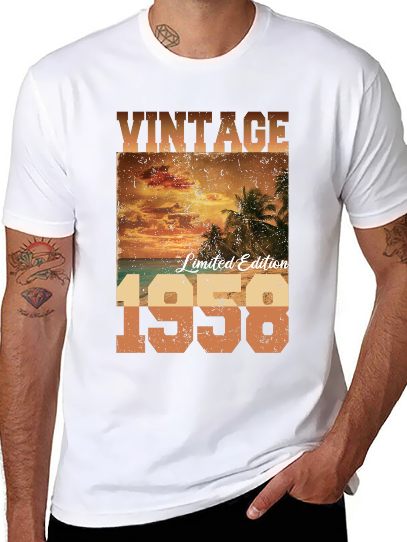 Black Vintage 1958 Limited Edition T-Shirt view 8