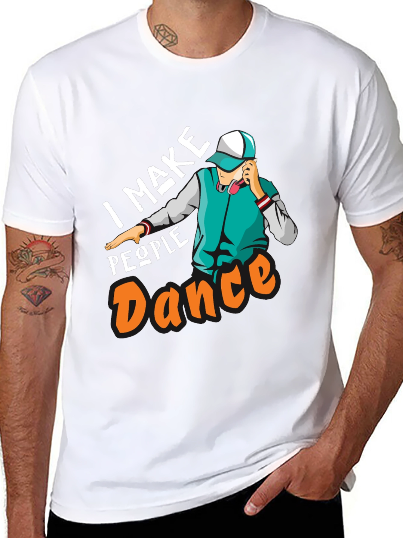 Black I Make People Dance Graphic T-Shirt view 8