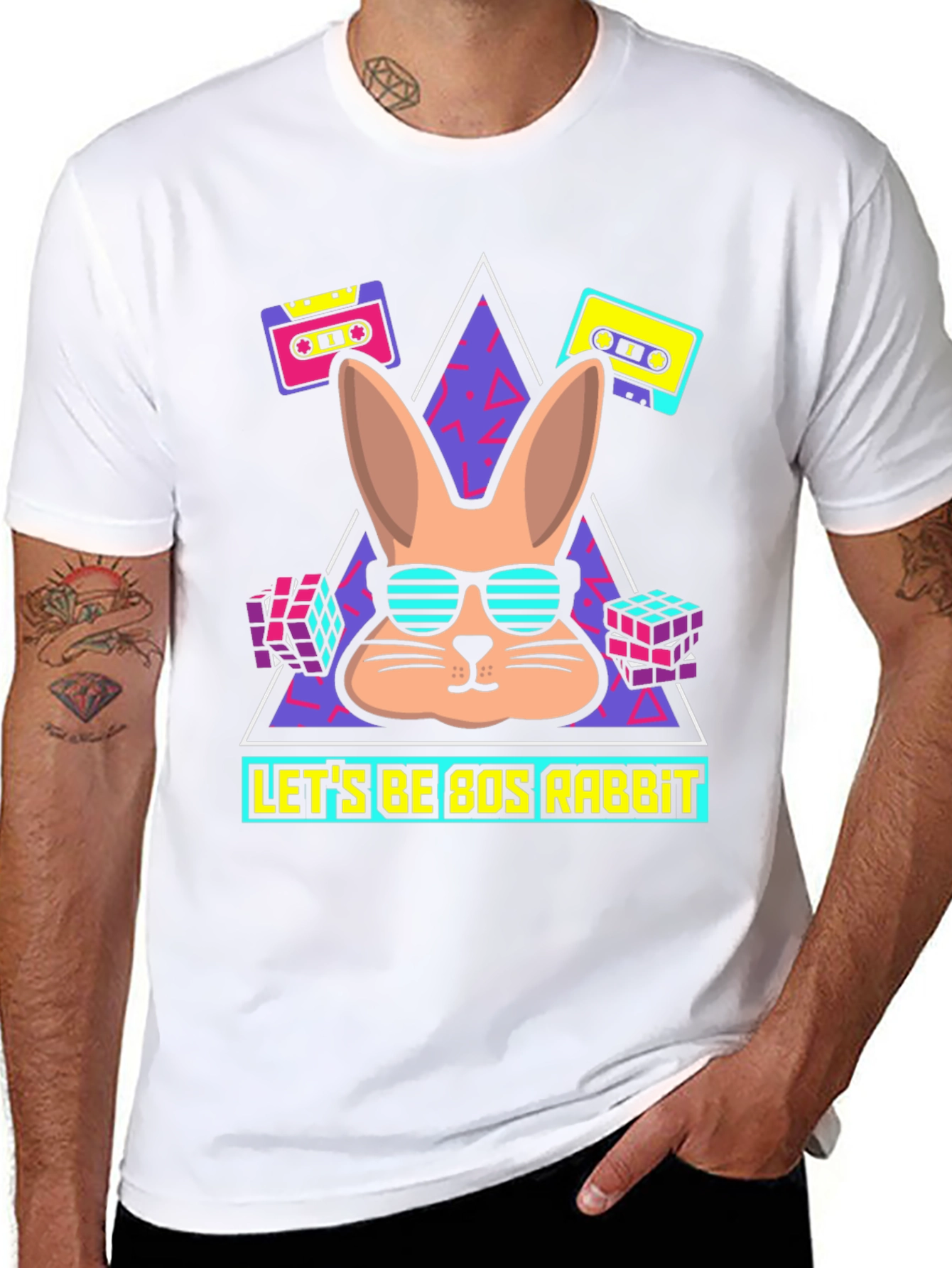 80s Rabbit Graphic Tee - 8