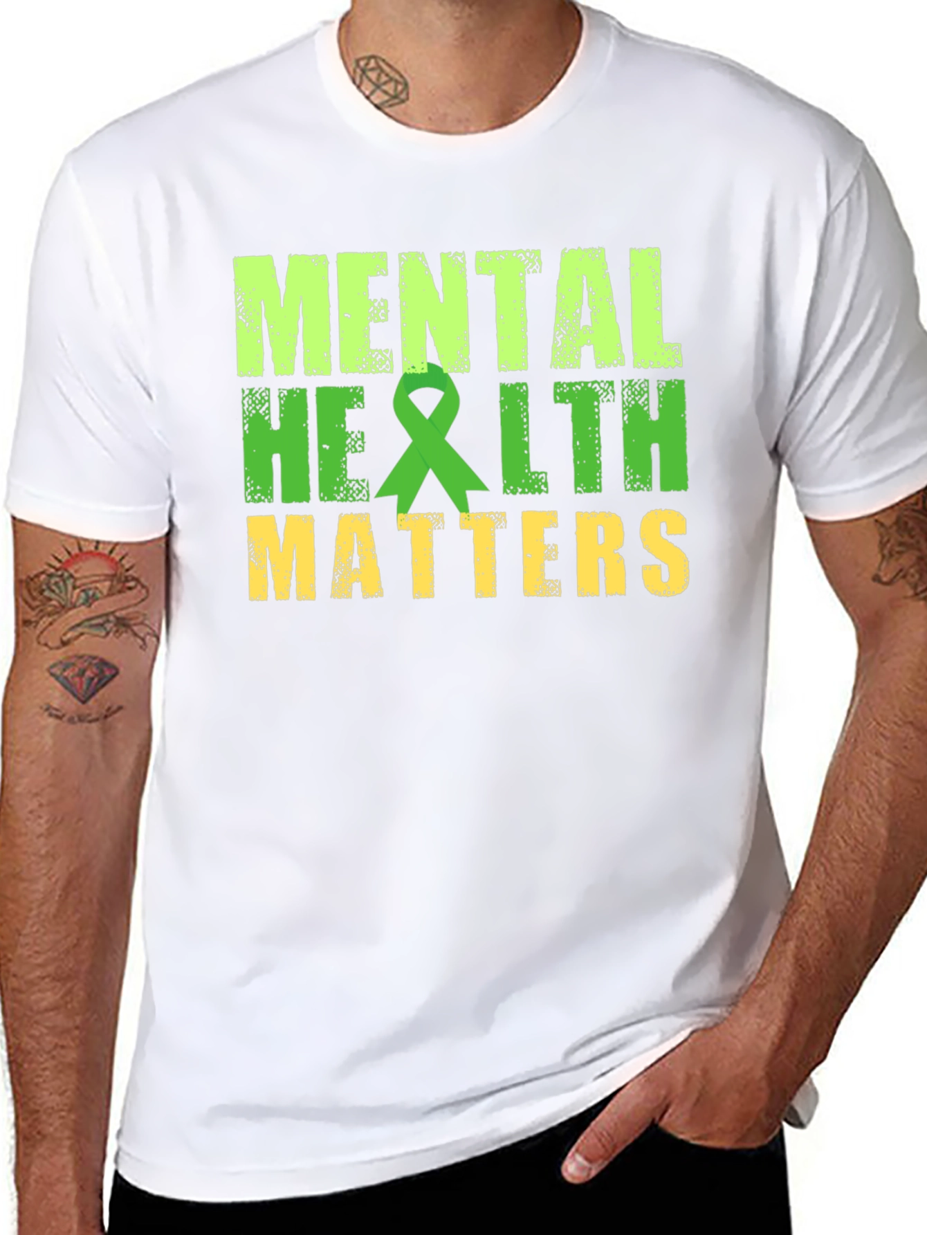 Black Mental Health Matters Graphic T-Shirt  view 8