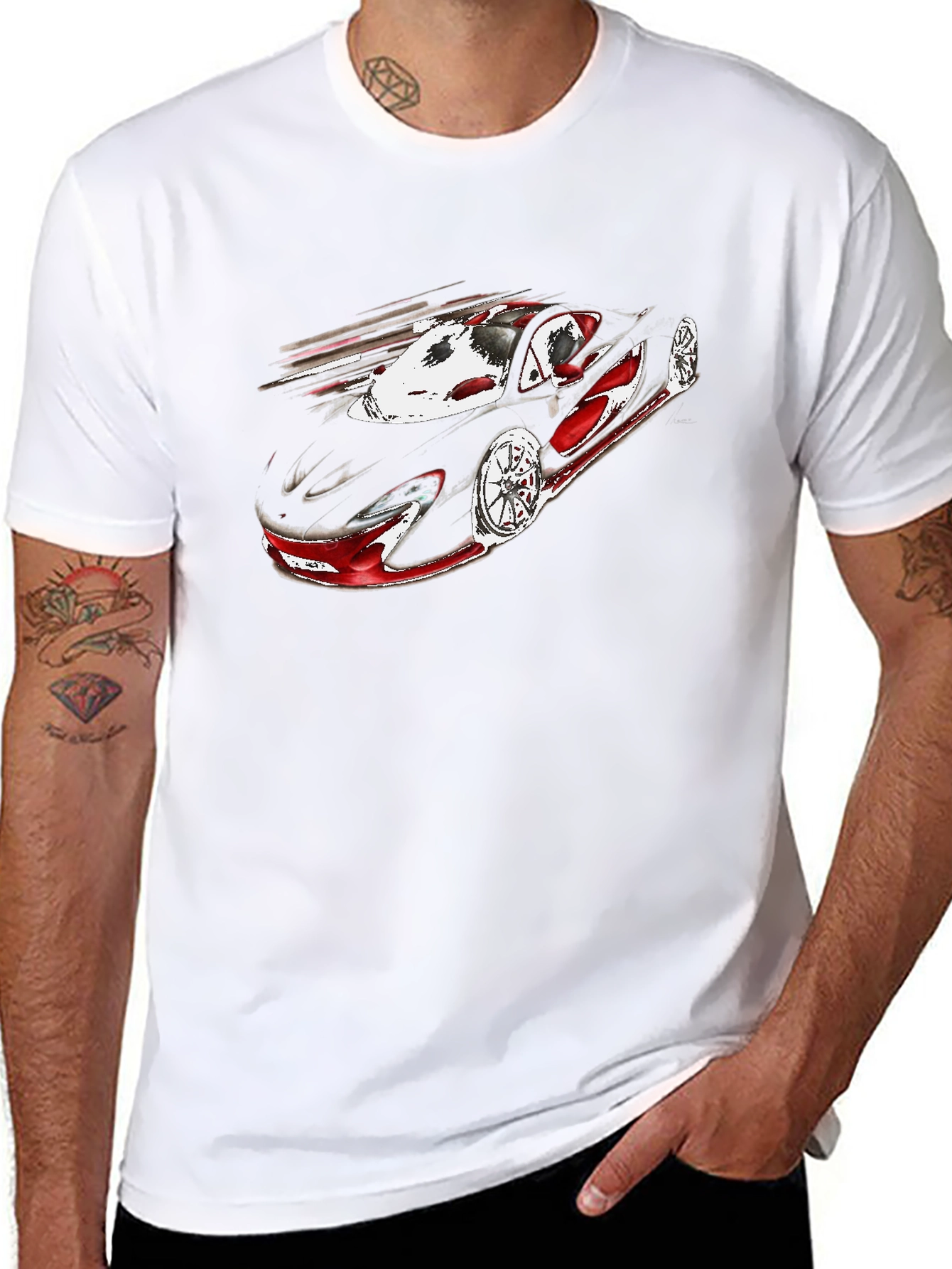 Black Sleek Black Car Graphic Tee - Motorsport Fashion view 8