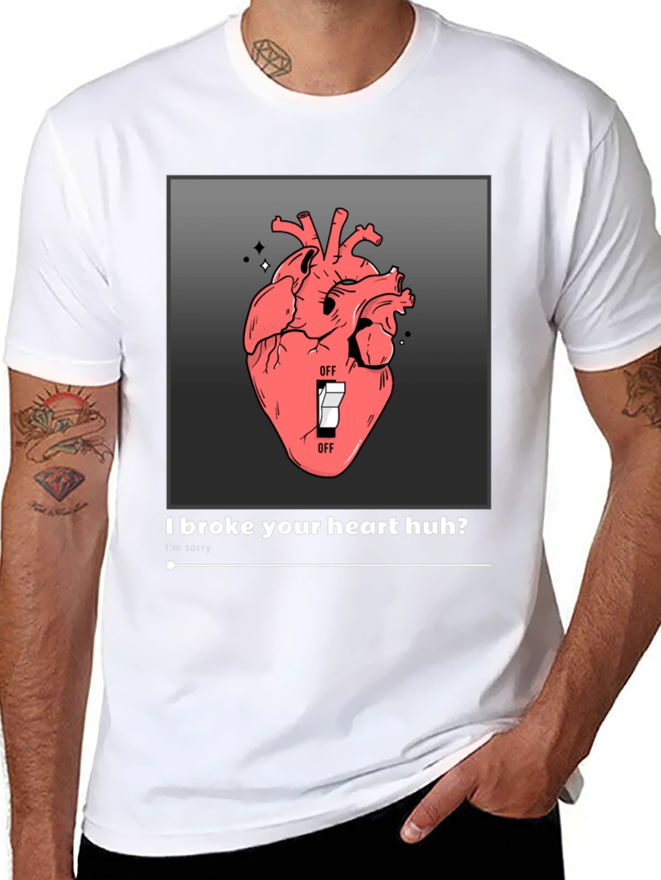Black Broken Heart T-Shirt view 8
