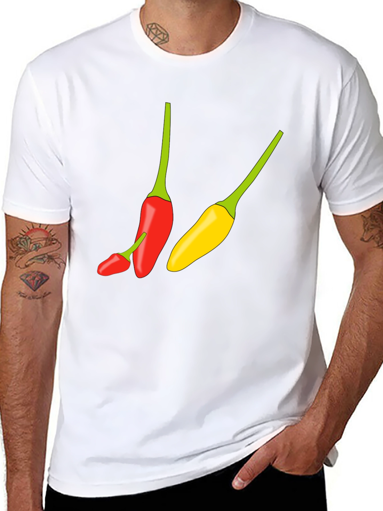 Black Chili Pepper Graphic Tee - Spicy Style view 8