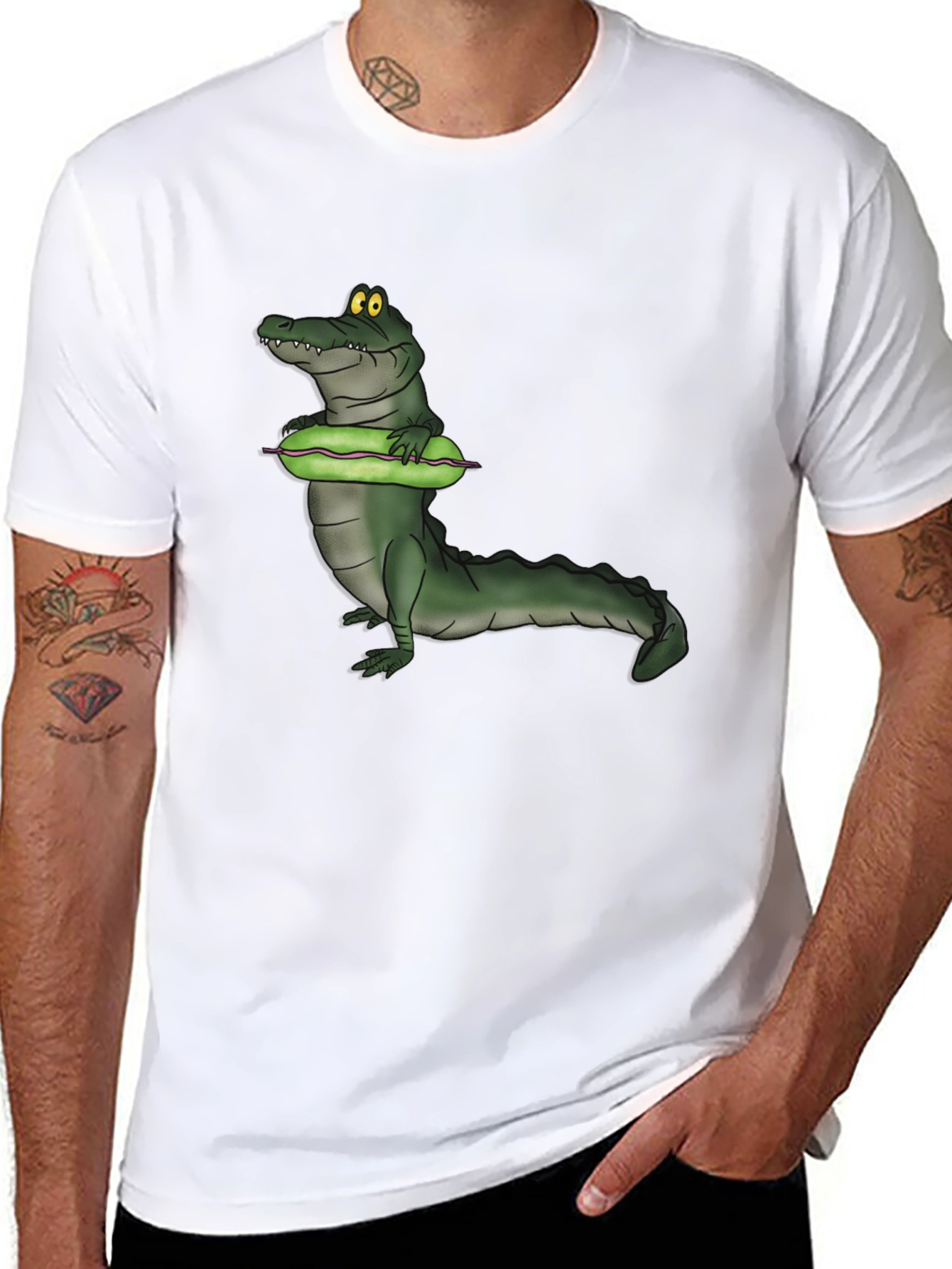 Black Crocodile Cucumber T-Shirt - Funny Graphic Tee view 8
