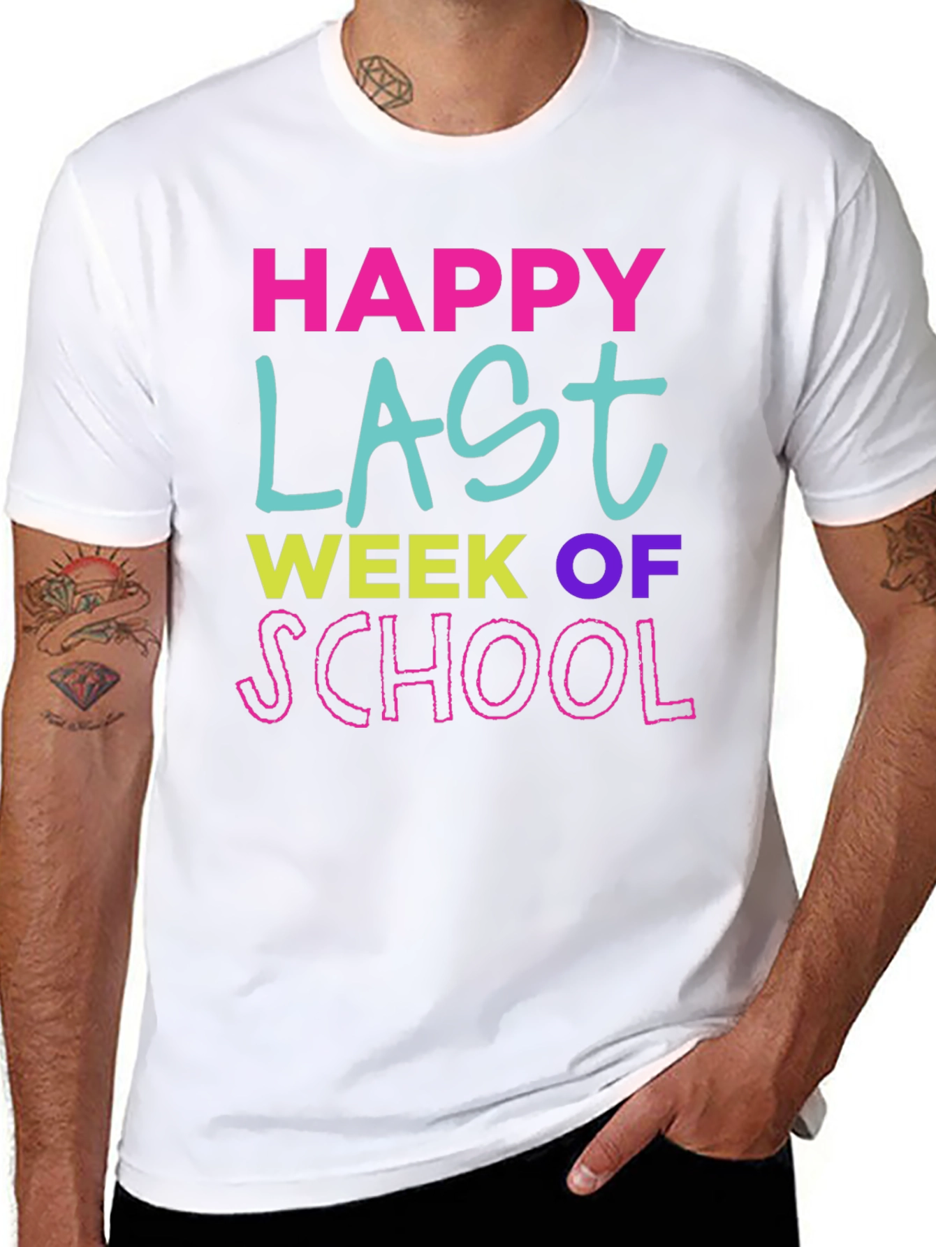 Black Happy Last Week of School T-Shirt view 8