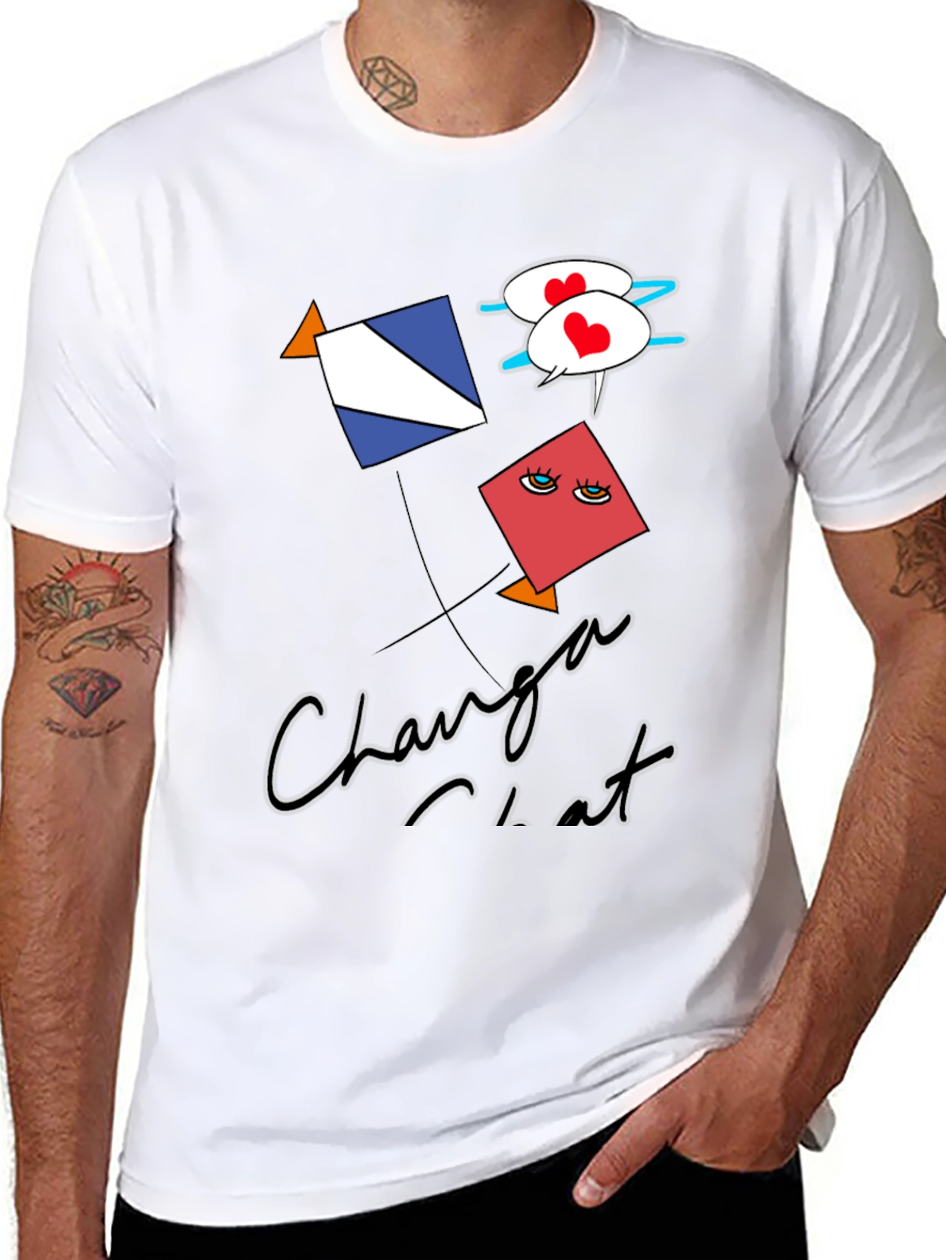 Black Changa Chat Kite Graphic Tee view 8