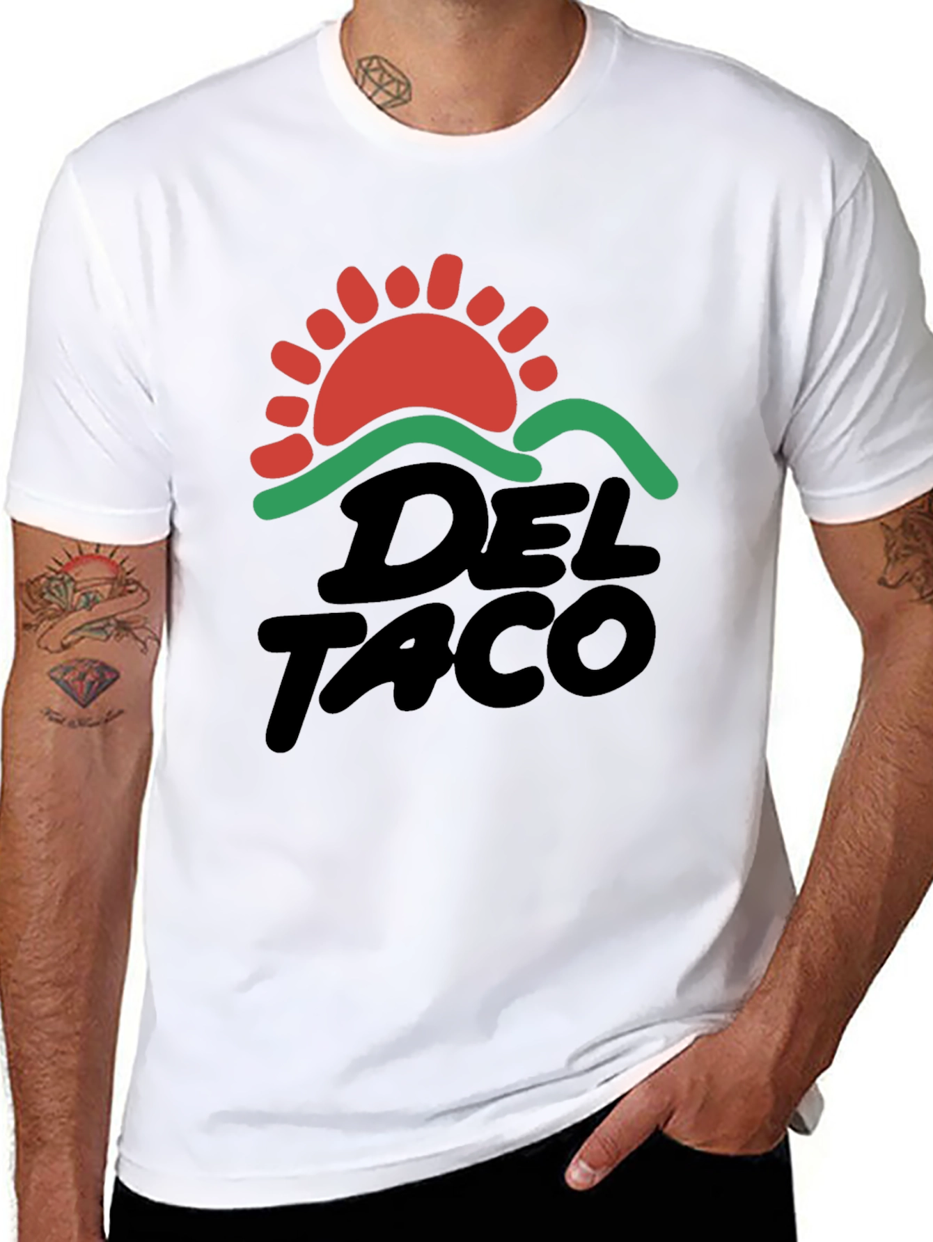 Black Del Taco Graphic T-Shirt Black Cotton Blend view 8